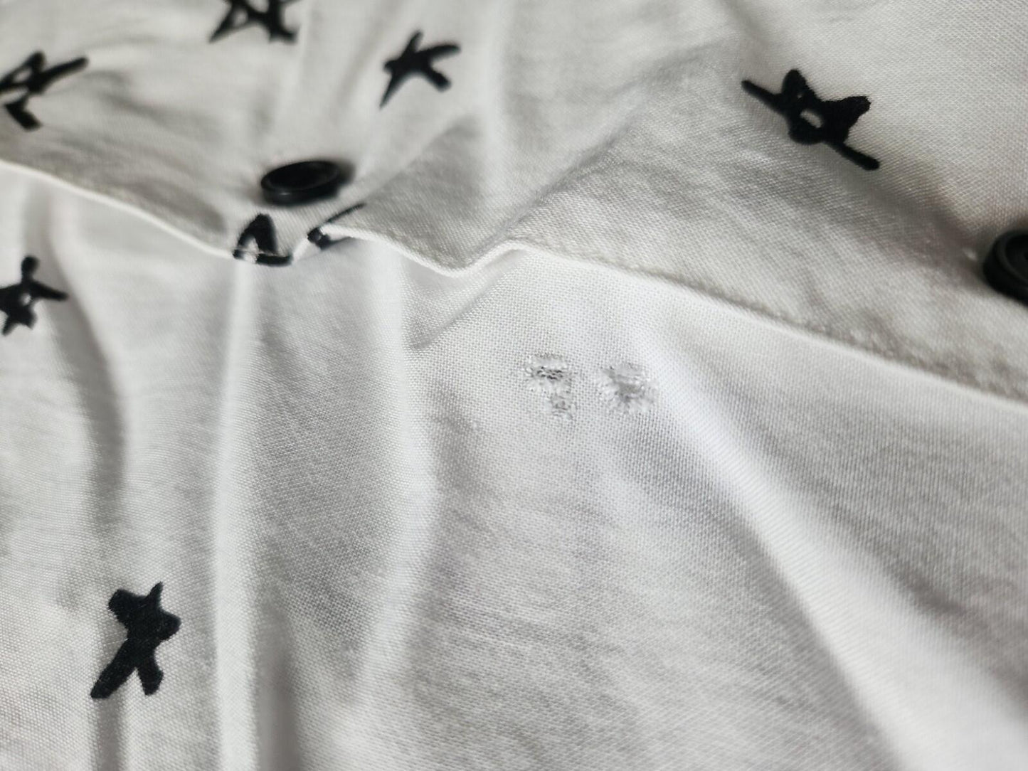 Camisa de manga corta SS18 Supreme Devil Rayon Blanca Talla M Daniel Johnston