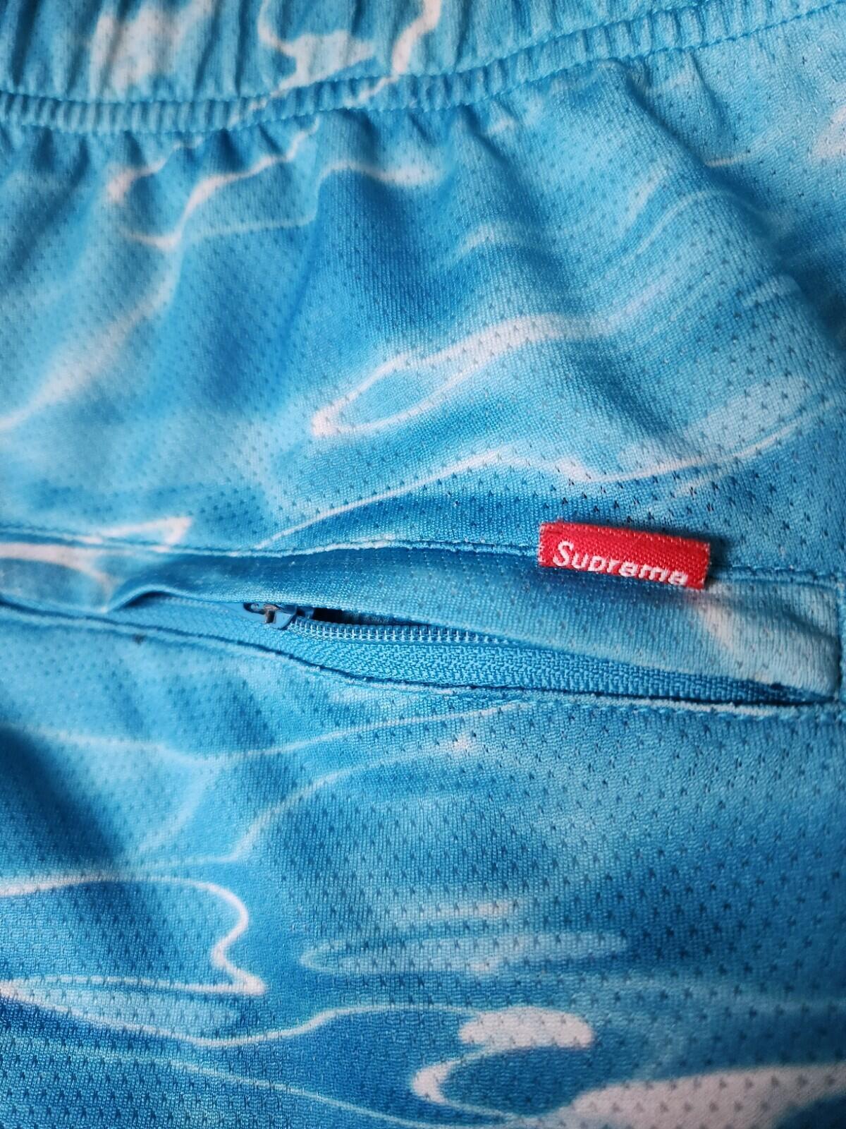 SS17 Supreme Ripple Basketball Short size XL swim shorts Blue Poly Mesh