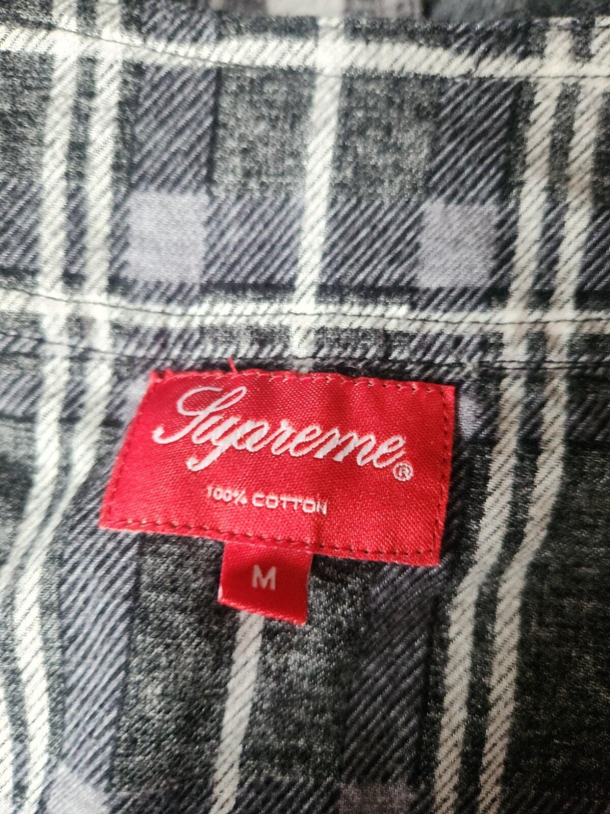 FW16 Supreme Multi Plaid Flanell Jersey Black Top Vintage 2016