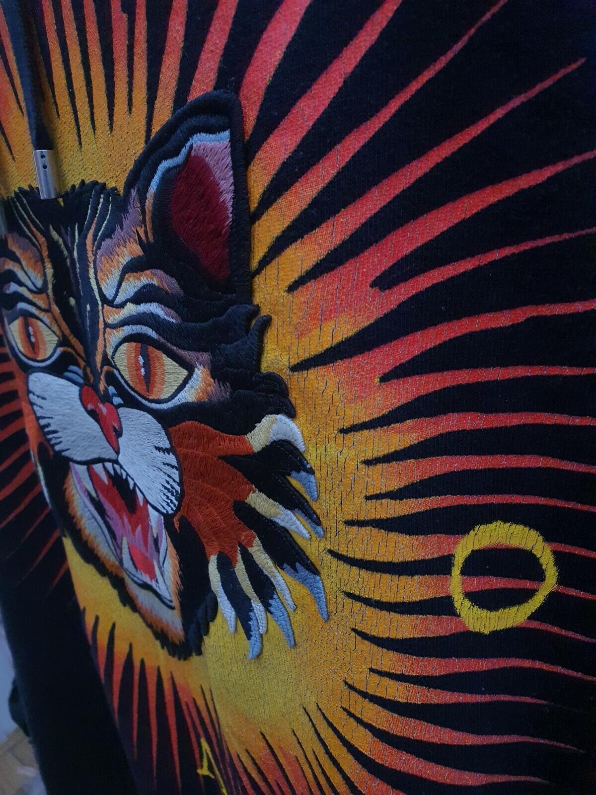 GUCCI Angry Cat Applique Oversized Distressed Hoodie £1440