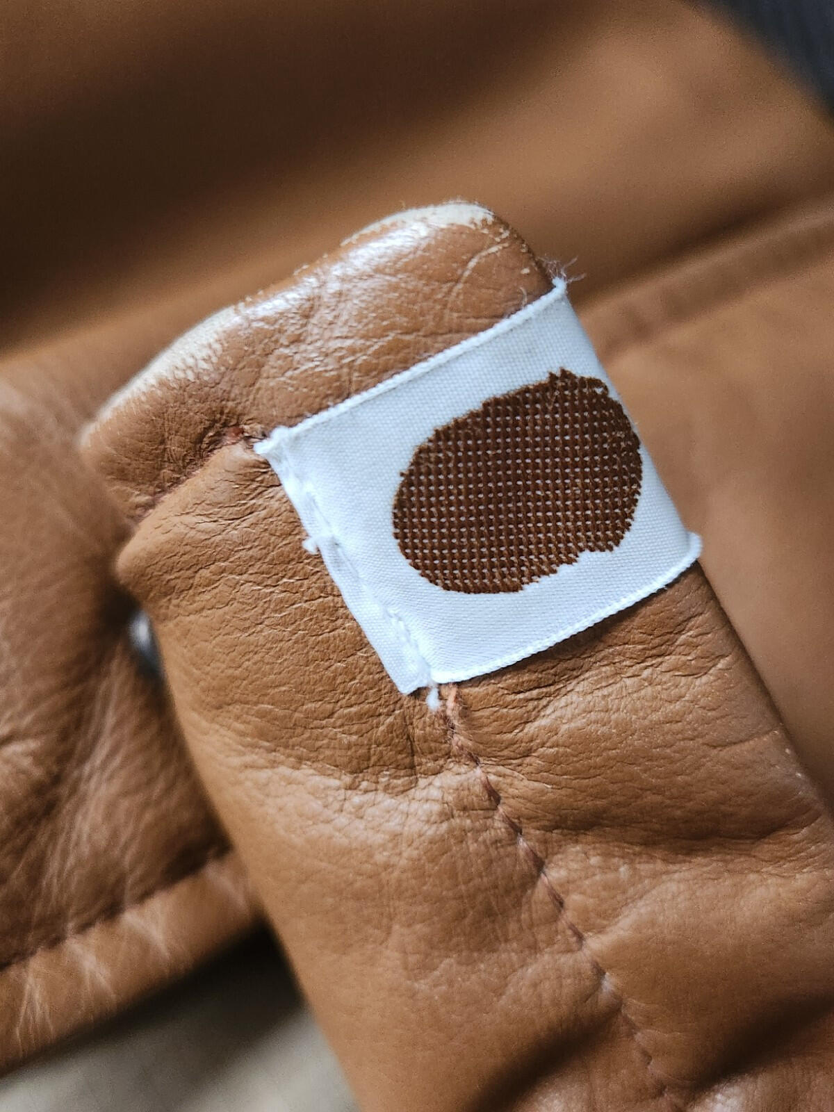 A BATHING APE Leather 90's M-65 jacket Brown Vintage Bape Cowhide Size L Large