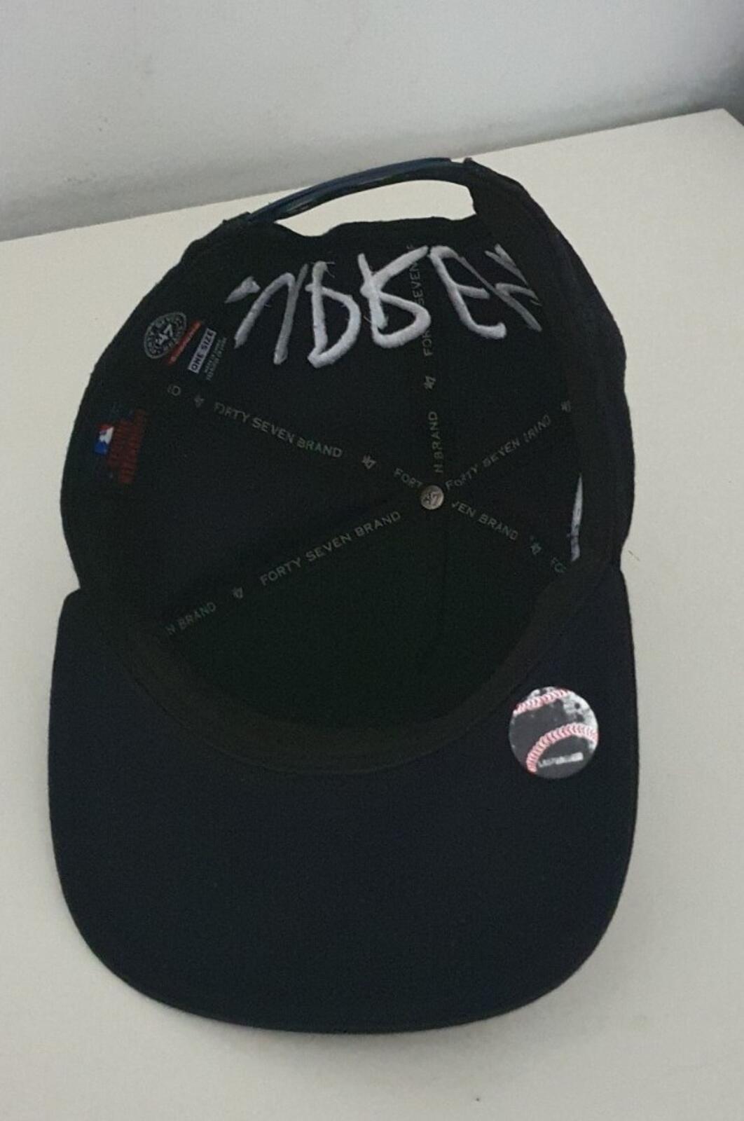 SS15 Supreme x Yankees x 47 brand navy 5-panel cap hat Rare Baseball