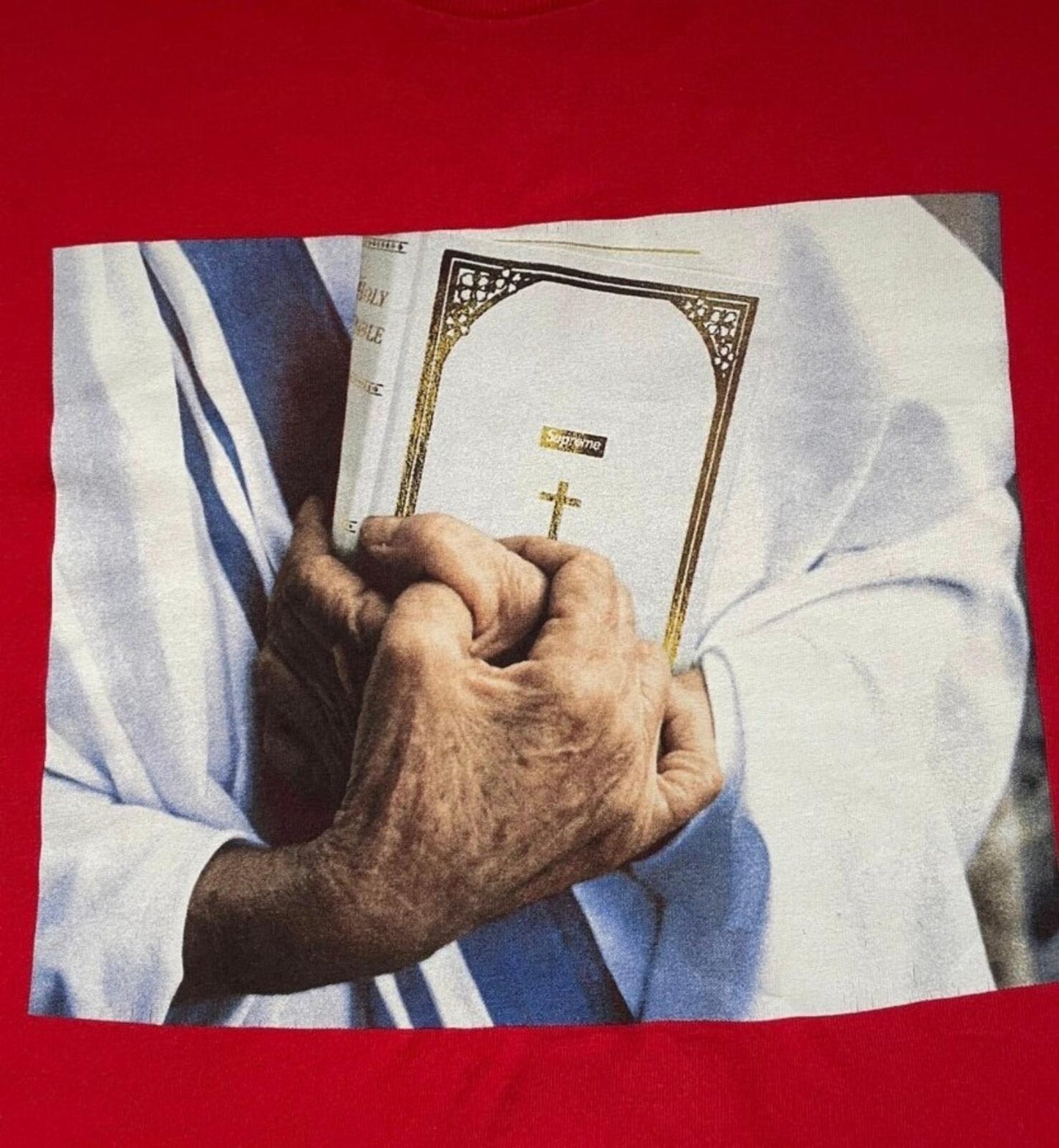 FW19 Supreme Bible rotes T-Shirt Größe L Large