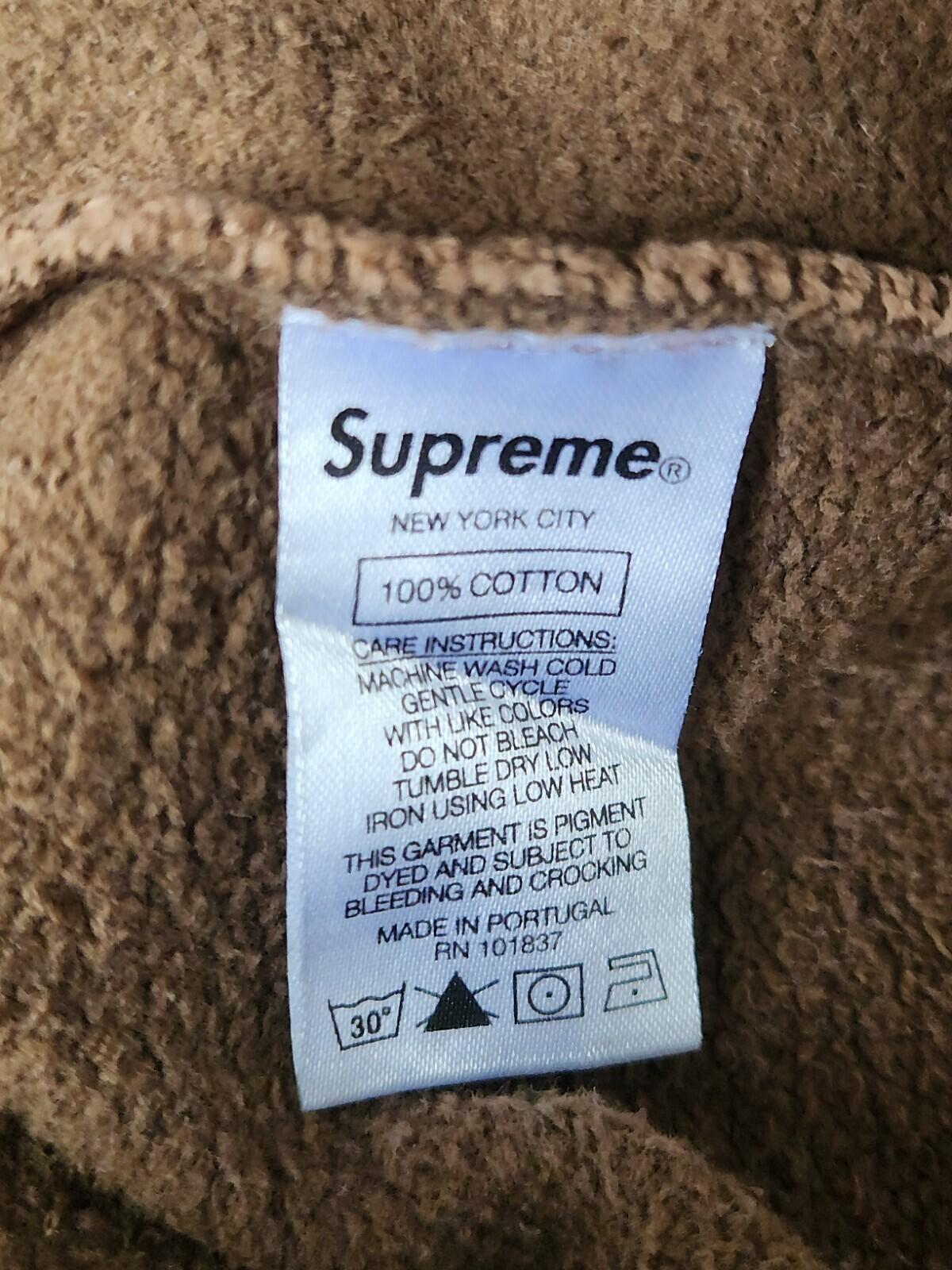 SS19 Supreme Dipped crewneck size M medium Brown sweatshirt