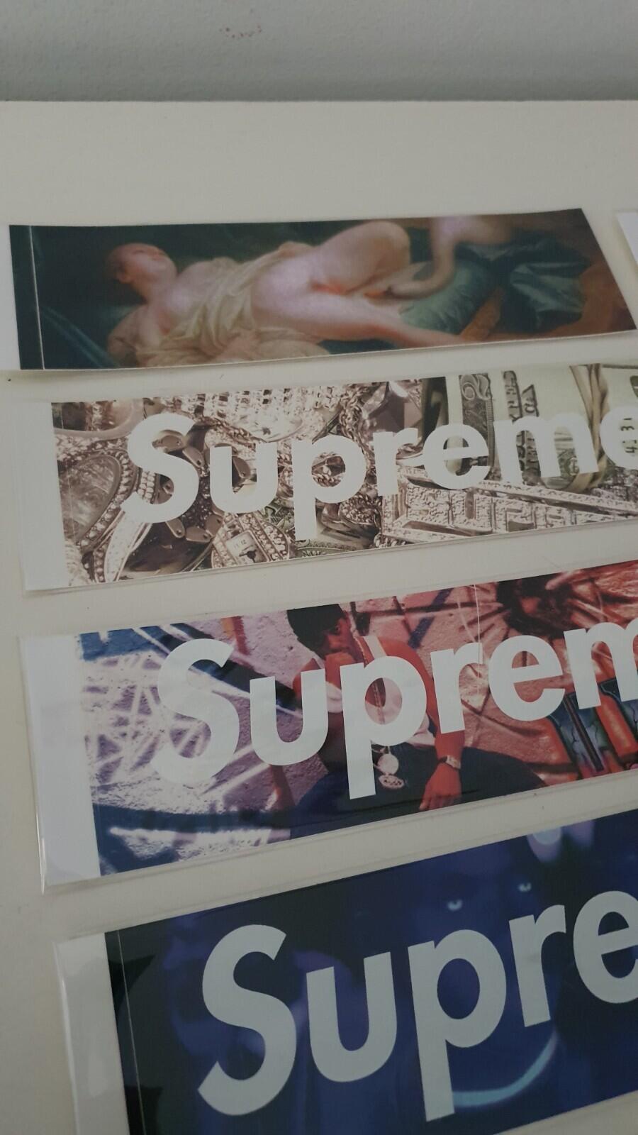10 + 1 Supreme Box Logo stickers Rare small collection Skull Akira E.T + sleeves