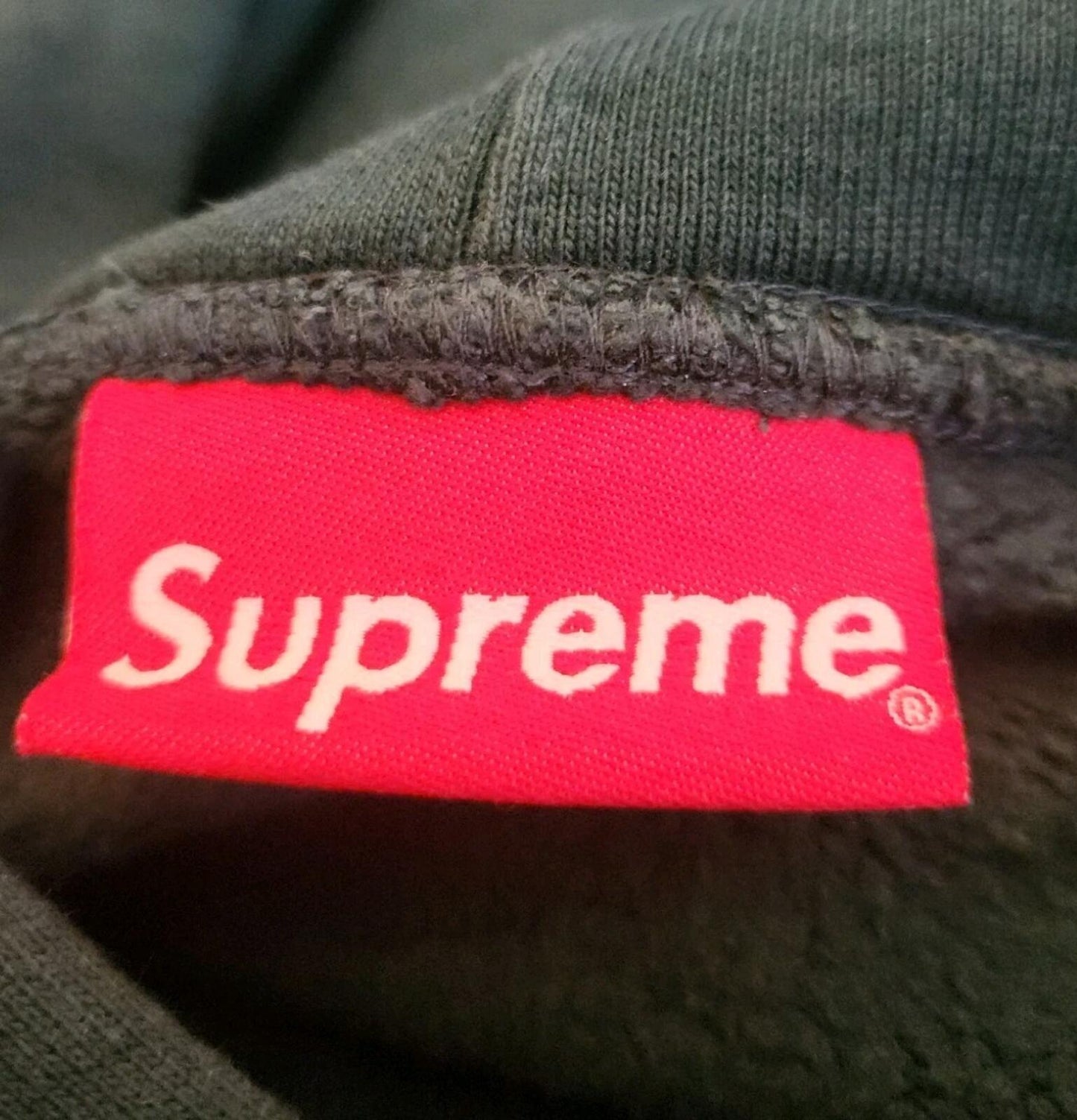 FW21 Supreme Rhinestone Hooded Sweatshirt Dark Green Size M