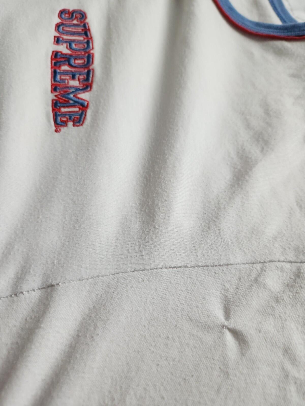 SS18 Supreme Piping Ringer Tee size XL white T-shirt