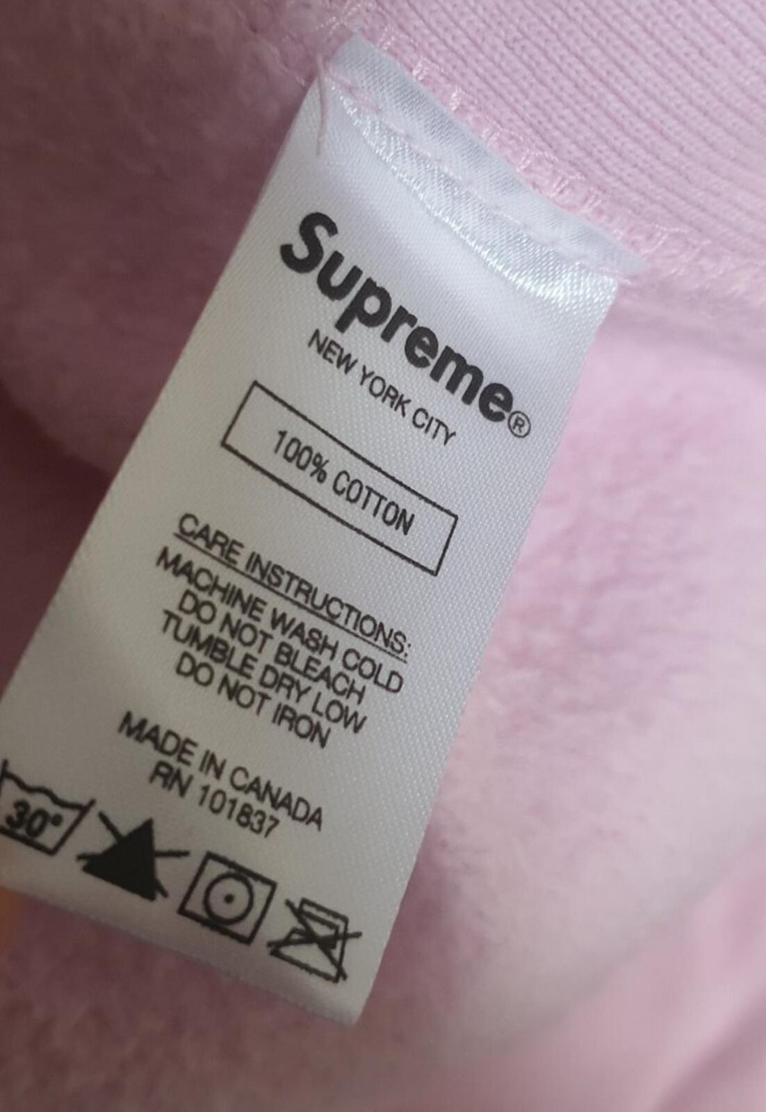 FW20 Supreme Drop Shadow Hooded Sweatshirt Light Pink Size S