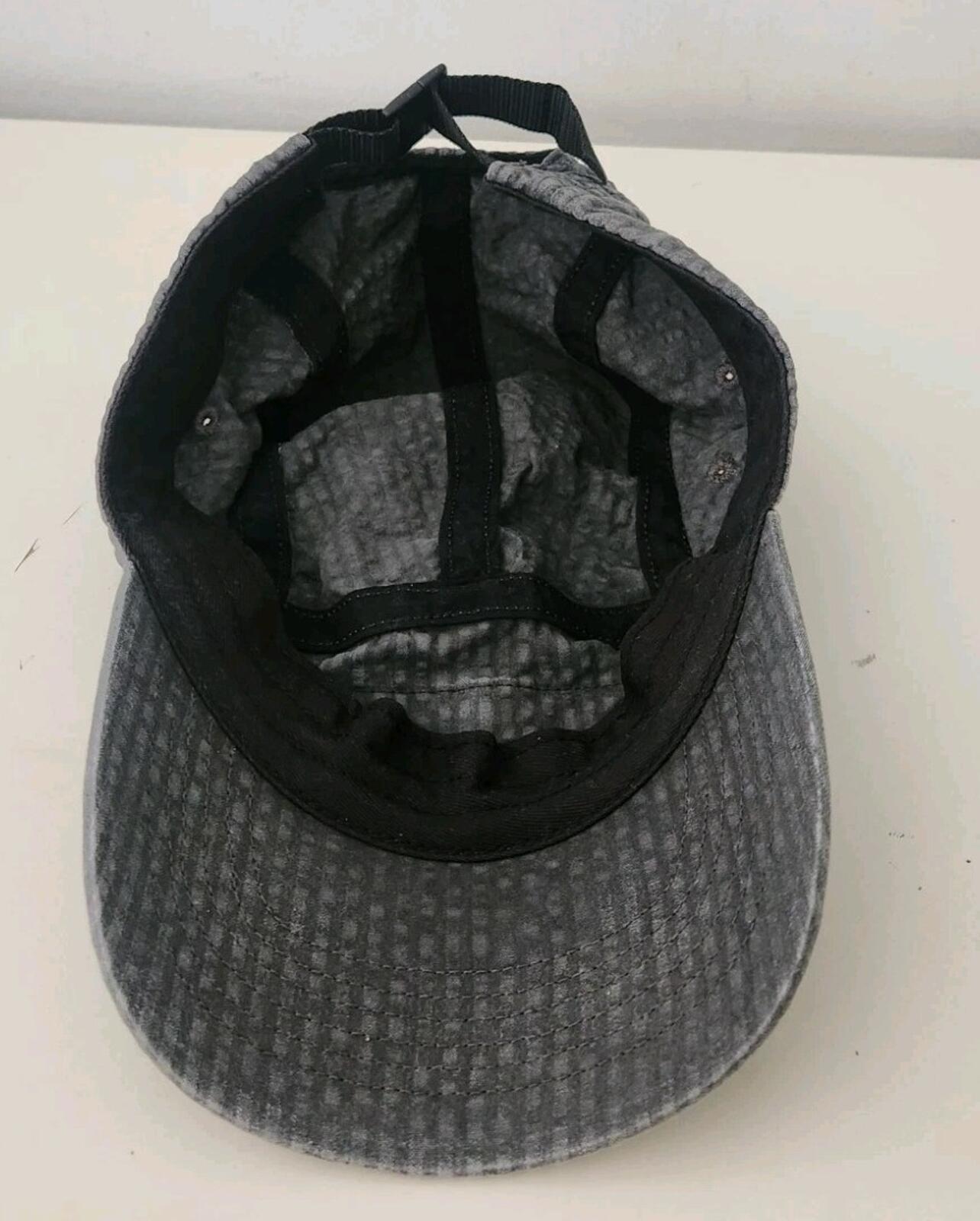 SS22 Supreme Washed Seersucker Camp Cap Black