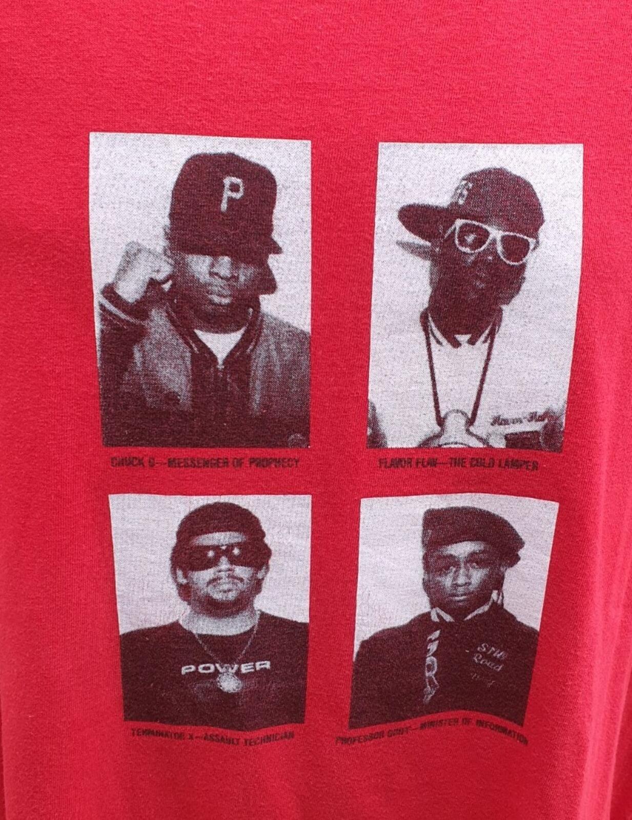 SS06 Supreme x Public Enemy Camiseta Roja Talla XL