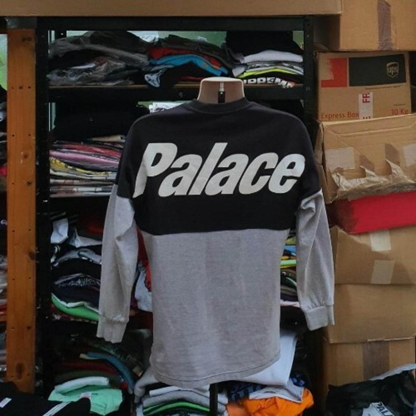 SS18 Palace Skateboards Splitter Longsleeve T-Shirt Schwarz Größe S