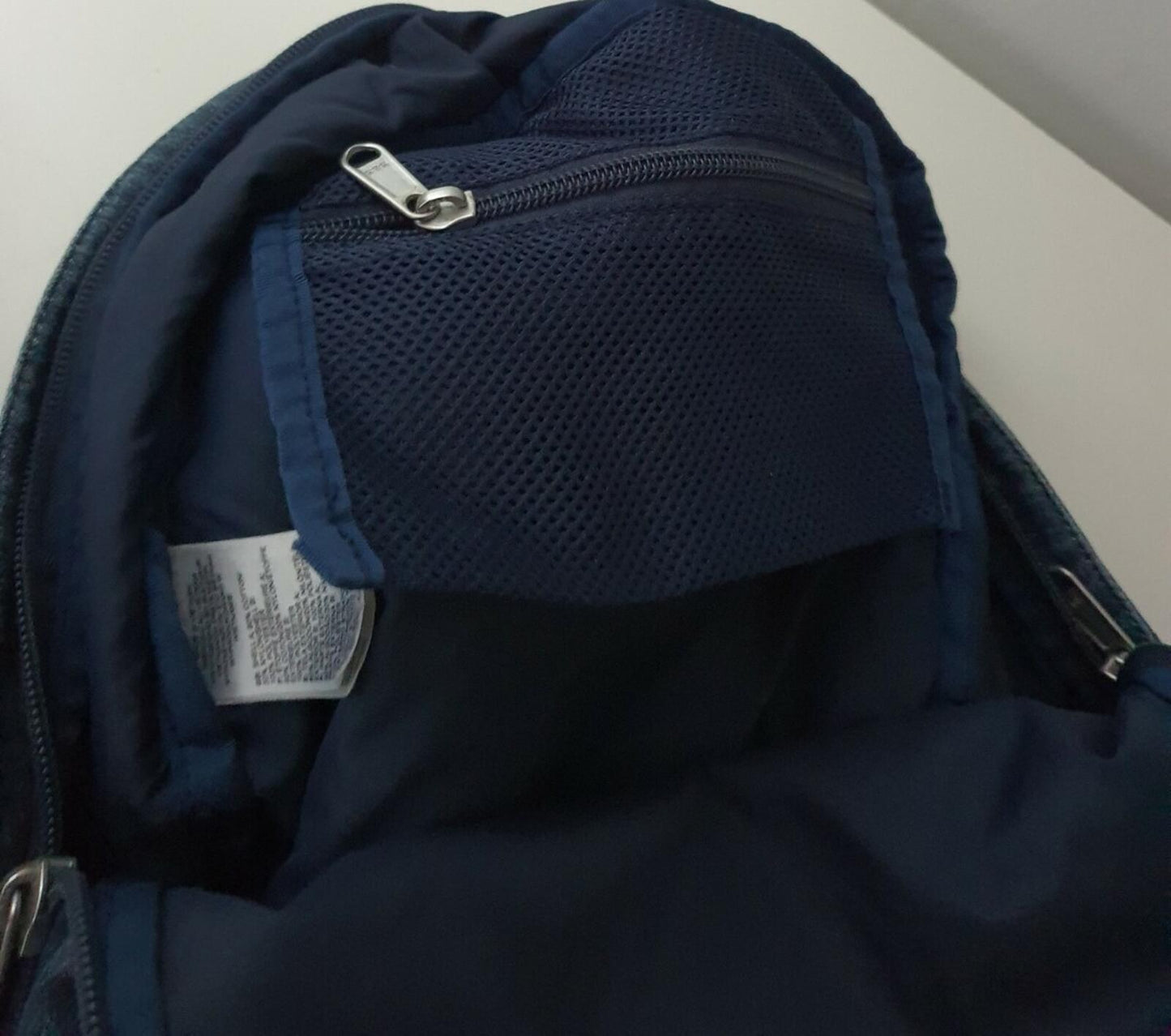 SS15 Supreme x The North Face Denim Day Pack Rucksack Blau