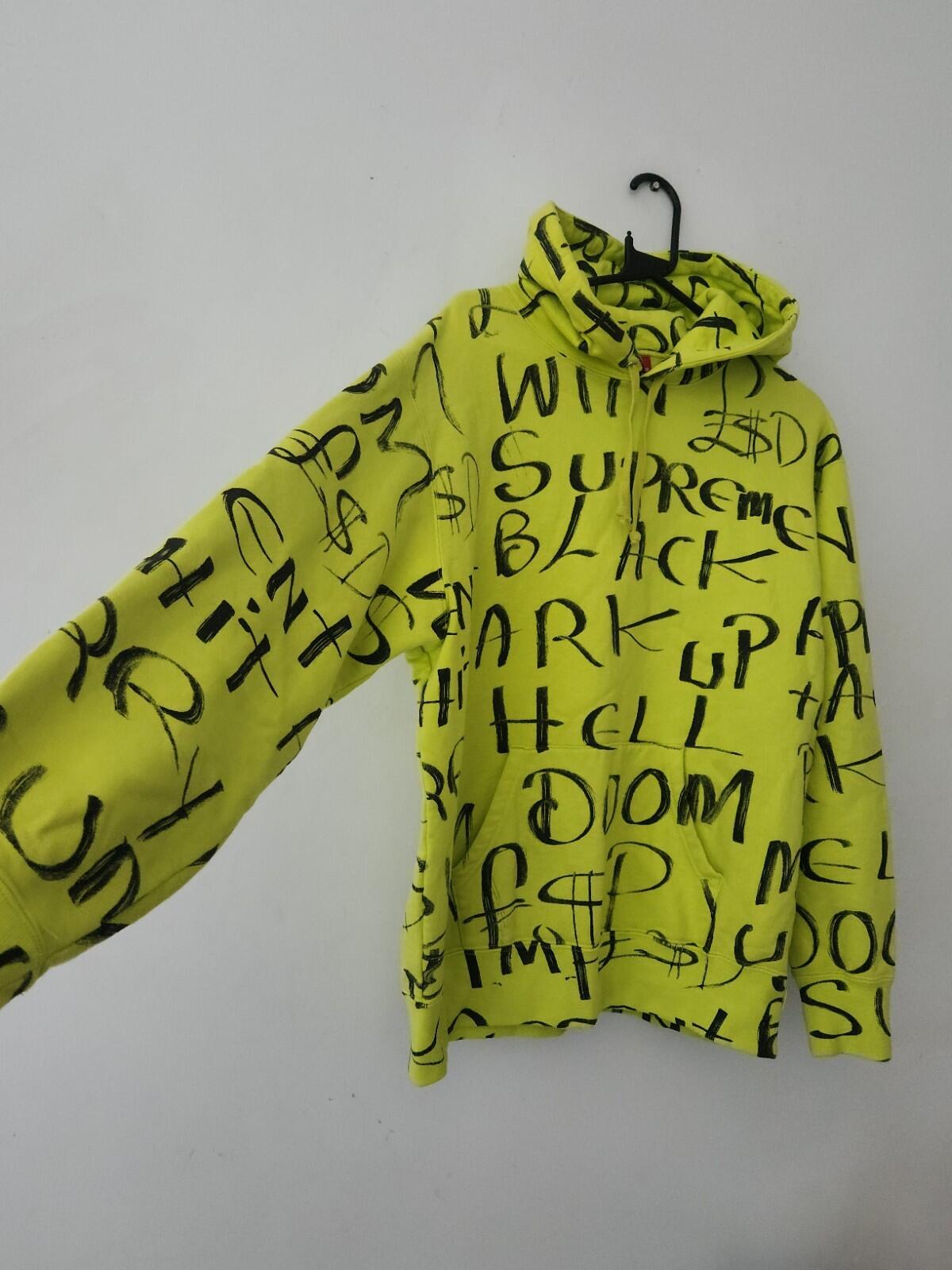 FW20 Supreme Black Ark Kapuzenpullover Leuchtgelb Größe S Small Hoodie