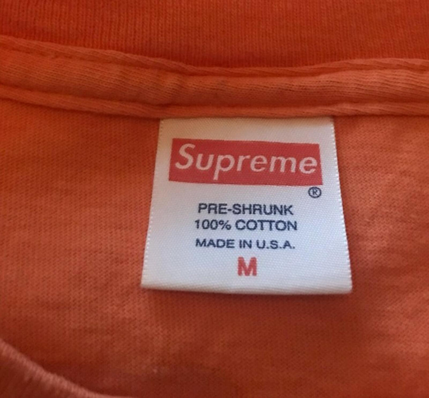 SS12 Supreme Ave Maria Tee Naranja Talla M
