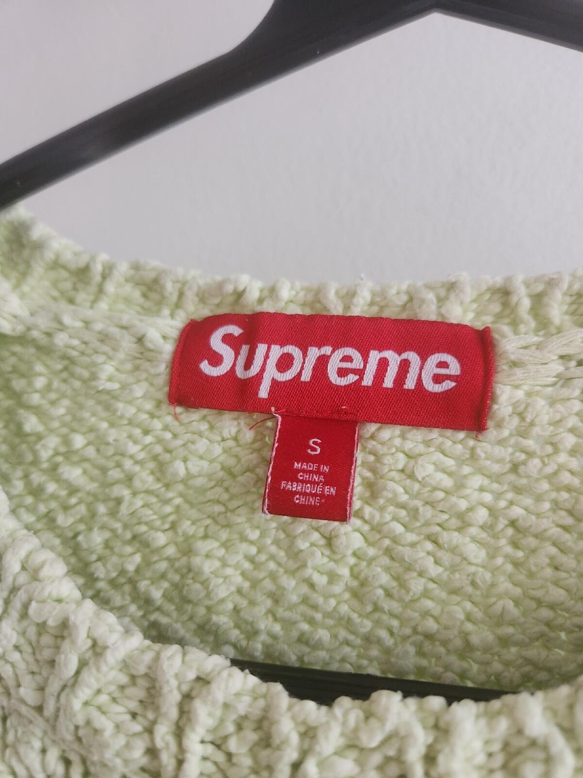 SS24 Supreme Boucle Small Box Sweater  Lime Size S