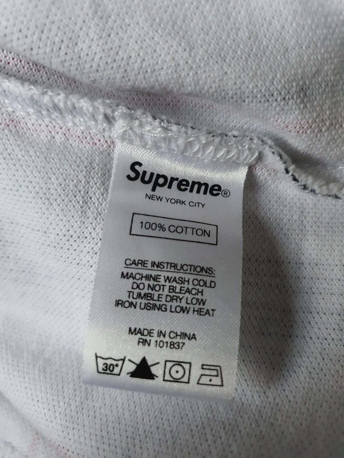 SS20 Supreme Vertical Stripe Polo Top Shirt White M