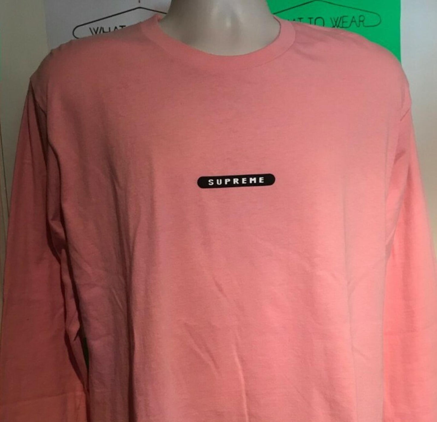 SS16 Supreme Wild L/S Tee pink Long sleeve size L large T-shirt New With Tag Top