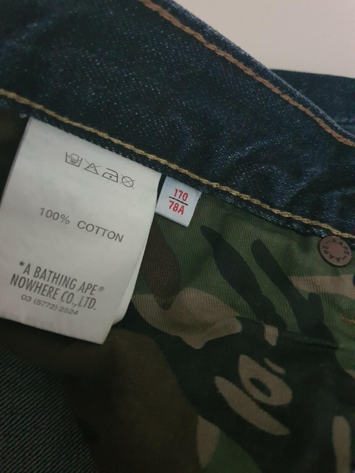 Aape by A BATHING APE denim jeans S small W30 L30 BAPE they fit slightly bigger
