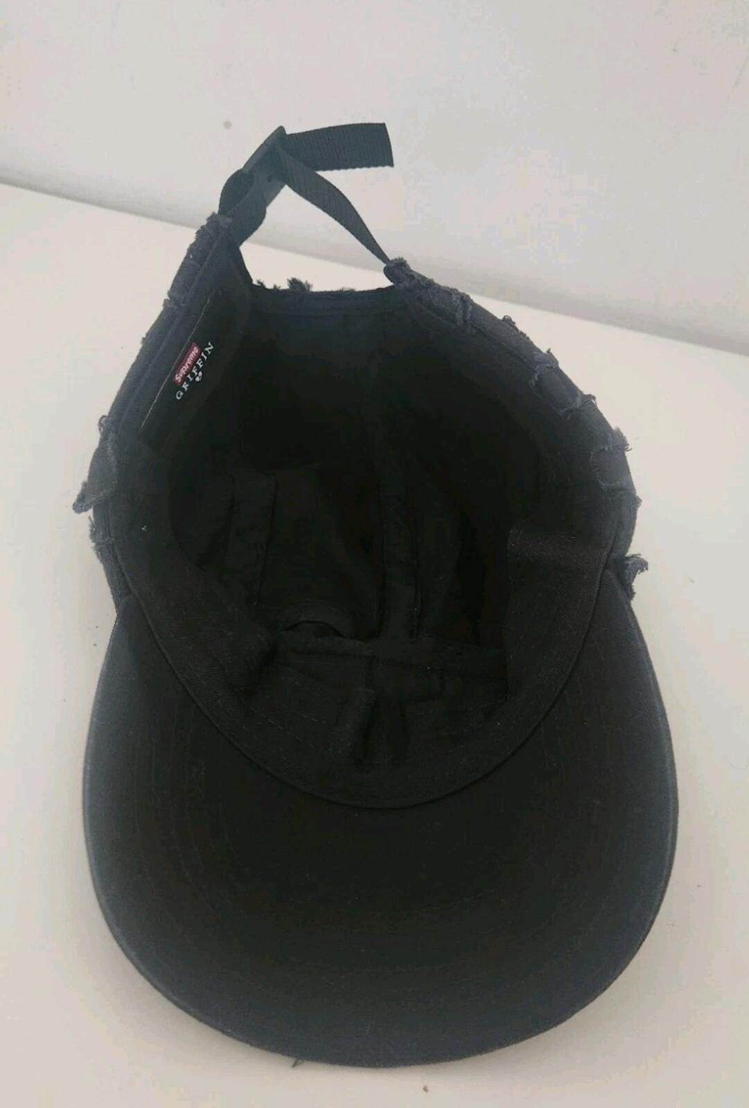 FW22 Supreme x Griffin Camp Cap Black Box logo Cotton Hat