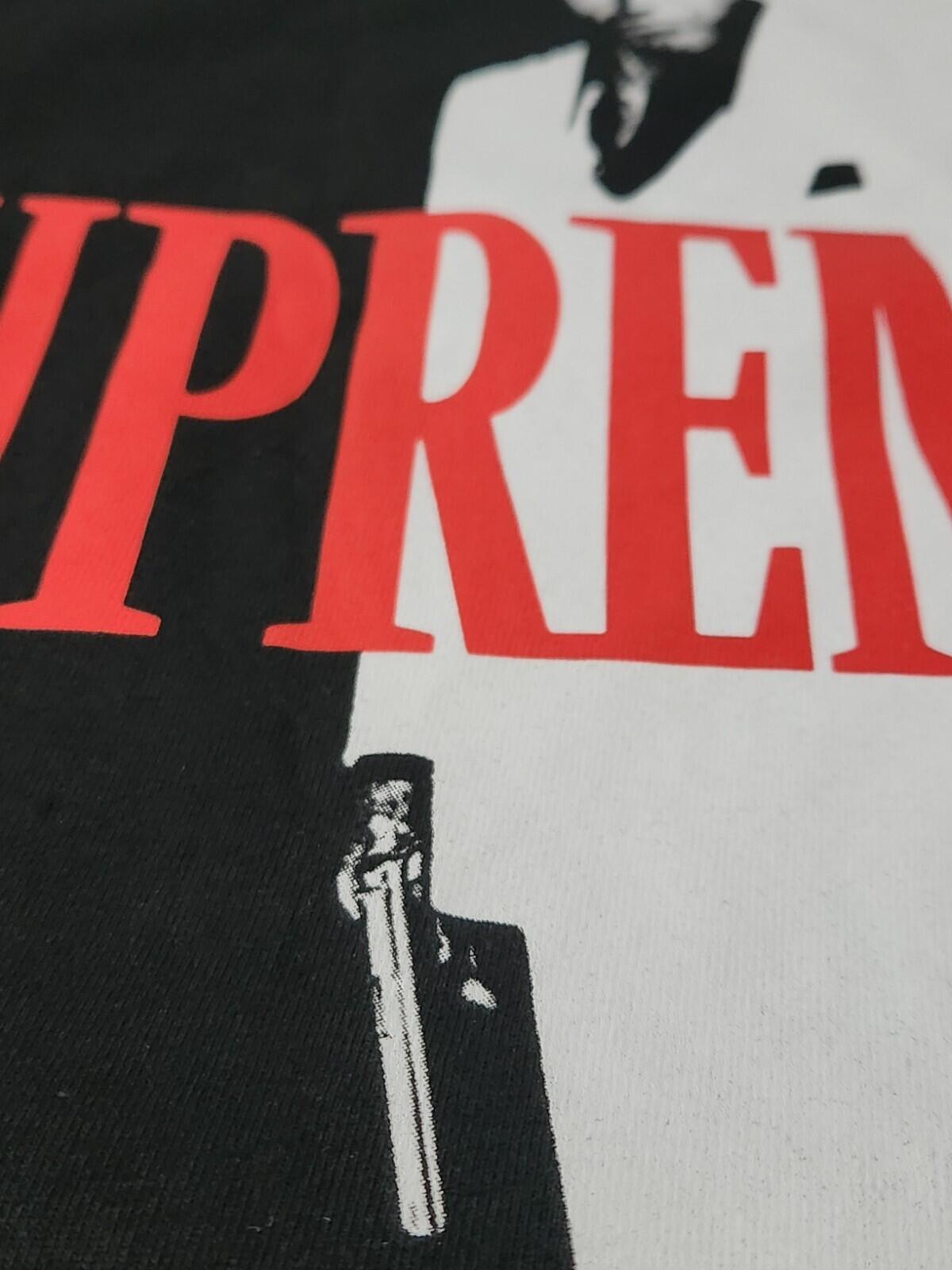 FW17 Supreme x Scarface Split tee Black T-shirt Size S Small ALTERED