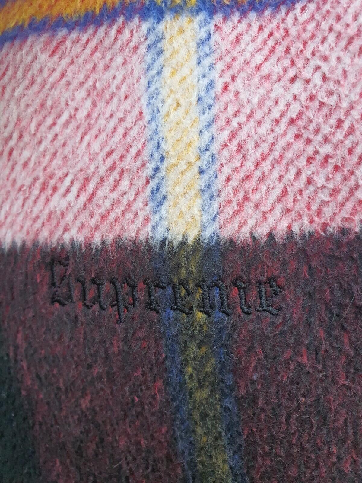 FW17 Supreme Plaid Shearling Bomber Jacket Coat Size S