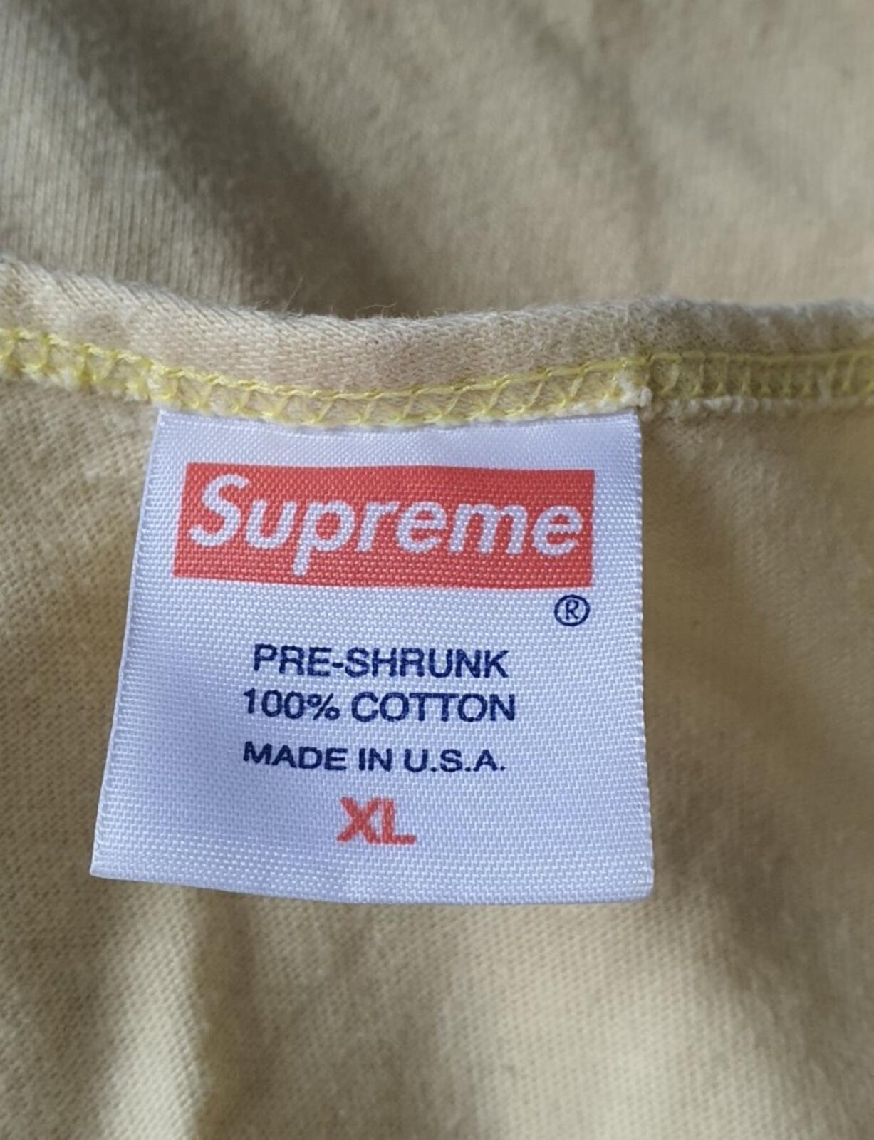 SS16 Supreme Barring Levy Jah Life Bounty Hunter Tank Top yellow tee T-shirt XL