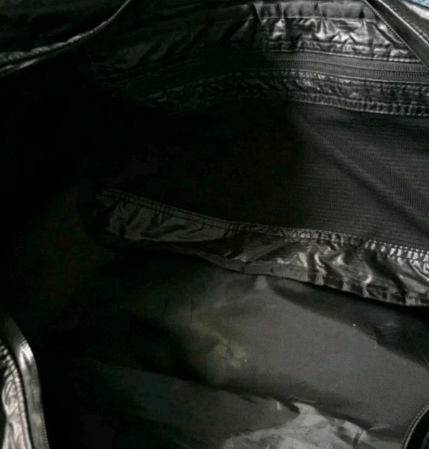 FW17 Supreme Bolsa de lona de tela Cordura con logotipo de caja, texto reflectante, bolsa de viaje negra