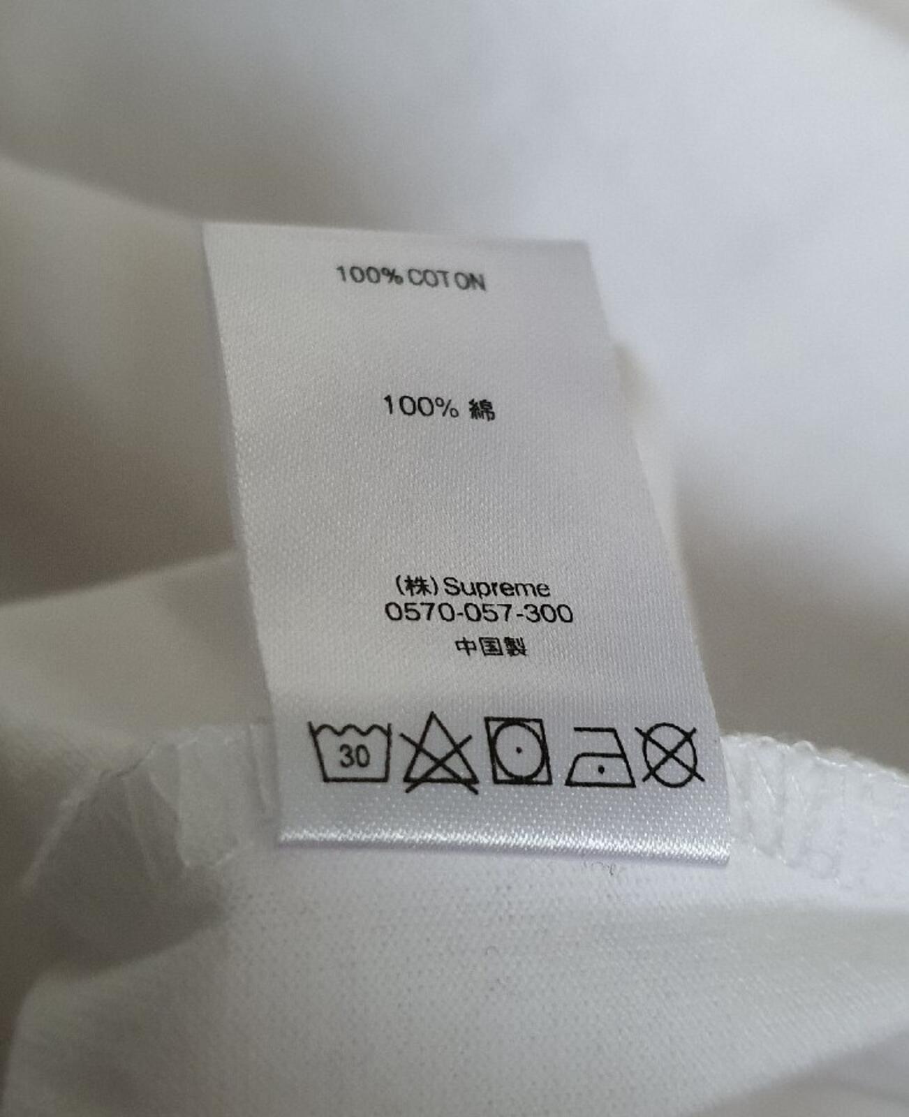 FW18 Supreme Paneled L/S Top Top White tee L large long sleeve T-shirt New
