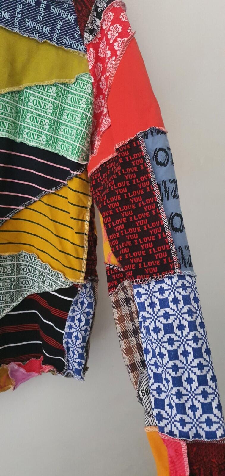 SS23 Supreme Patchwork Jacquard L/S top Jumper Crewneck Size XL 2XL XXL