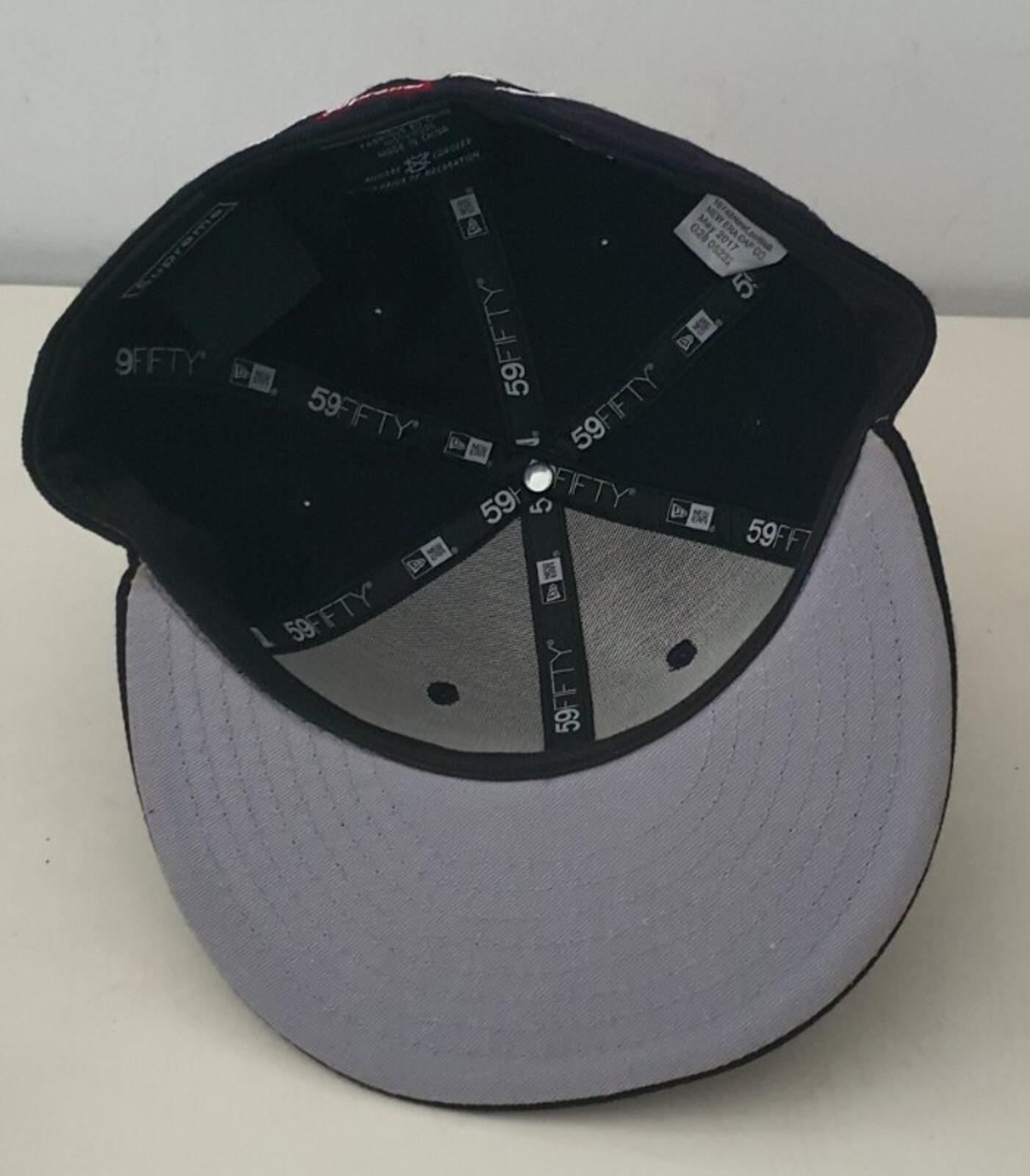 FW17 Supreme Heart New Era size 7 1/8 navy cap hat snapback