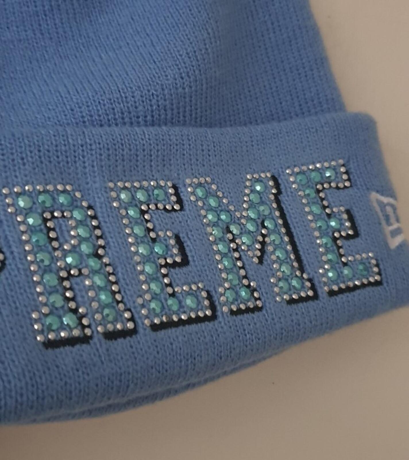 SS20 Supreme New Era Germs beanie light blue New Hat
