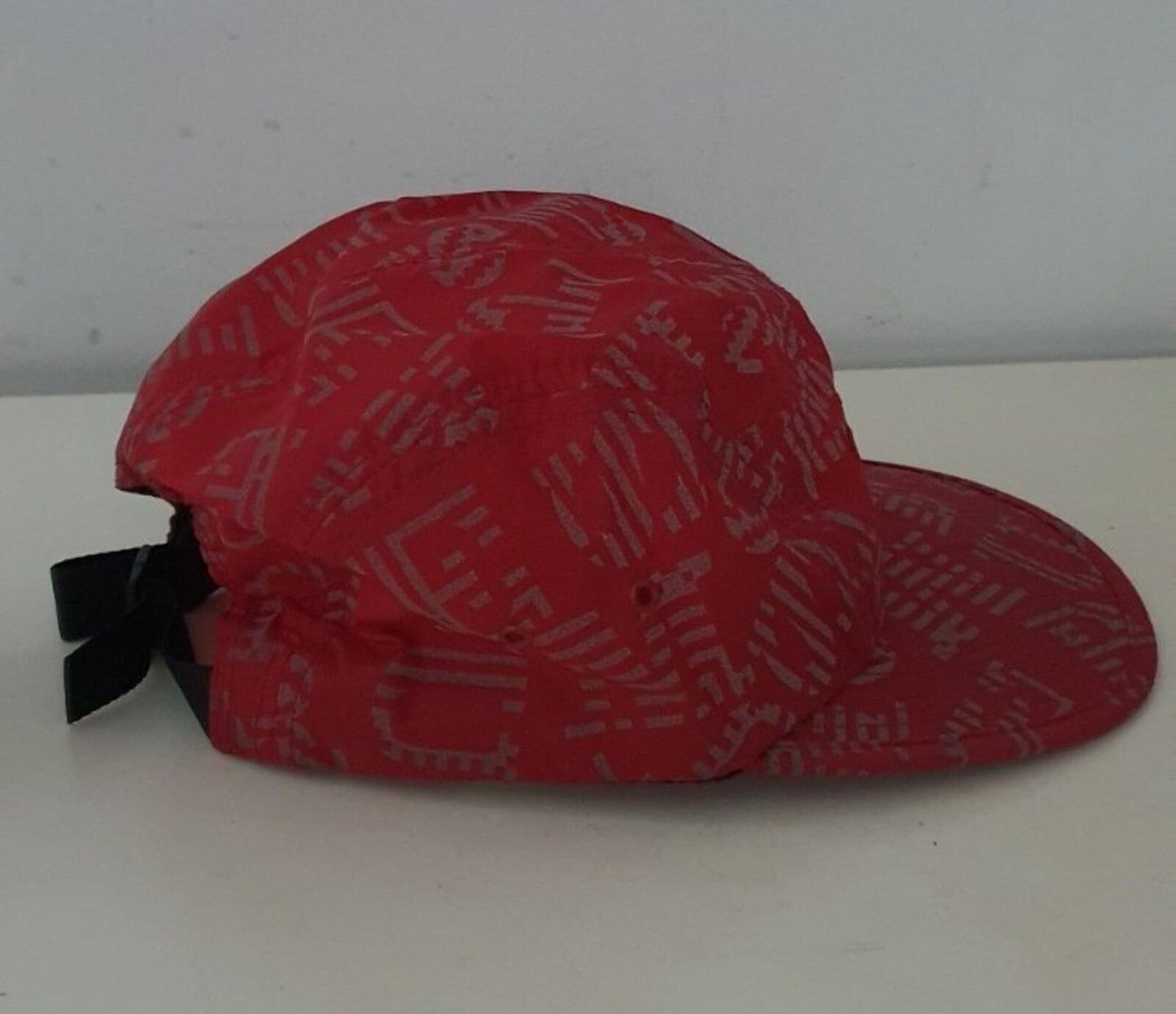 SS15 Supreme Reflective Soft Bill camp cap box logo red hat