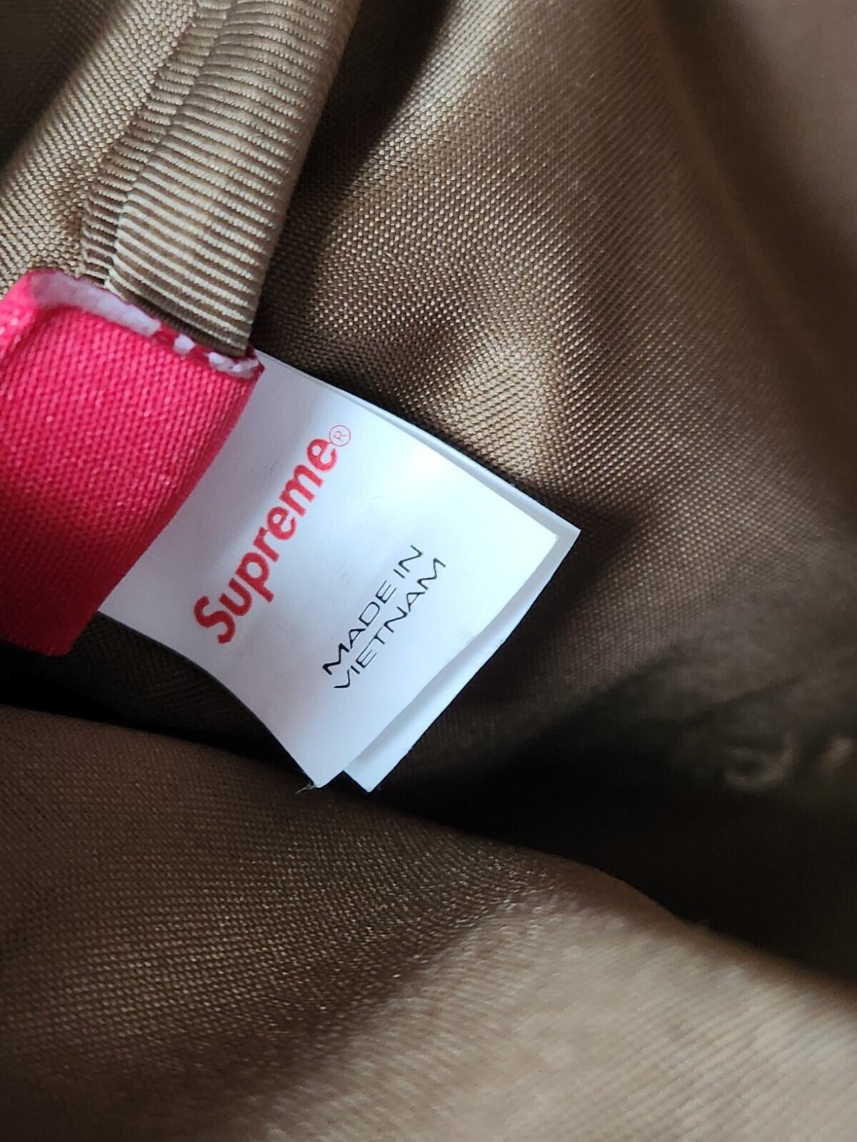 SS22 Supreme Fat Tip Jacquard Denim sling bag Olive 5L