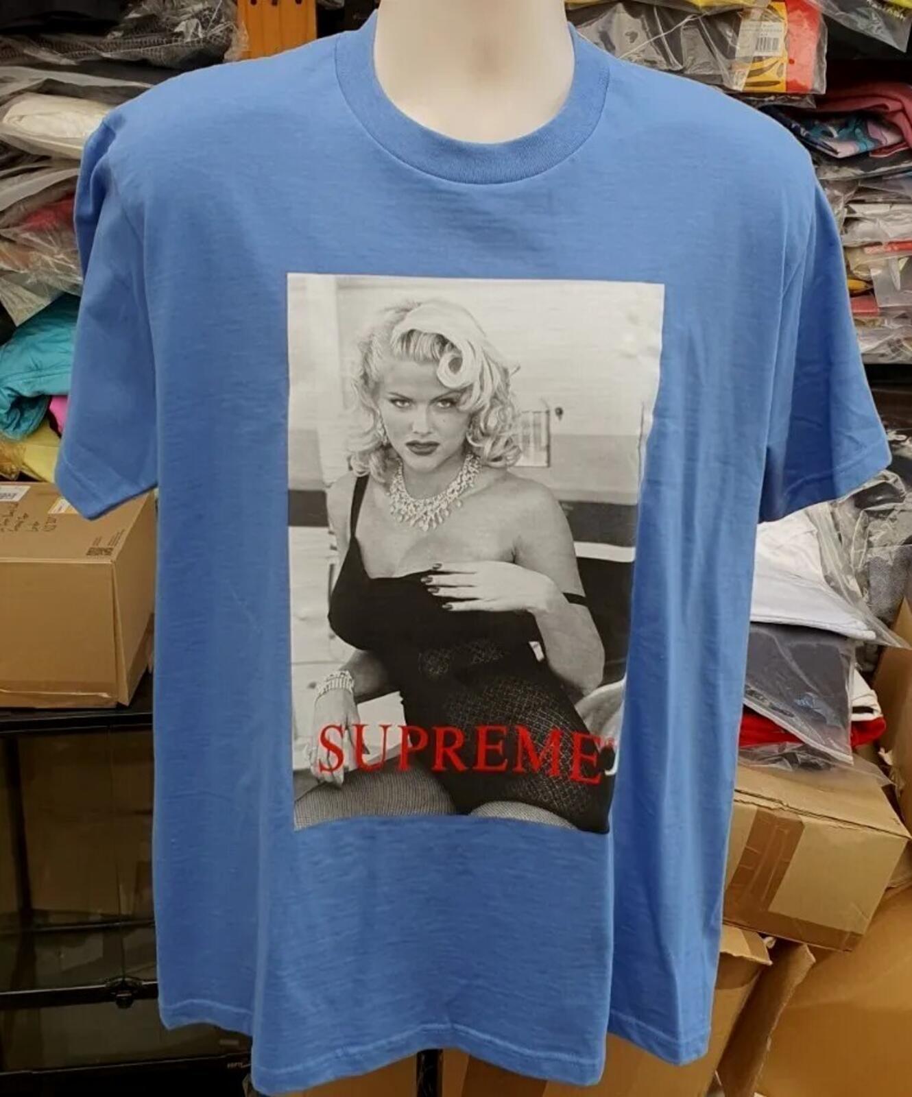SS21 Supreme Anna Nicole Smith Tee Dusty Light Royal Size M