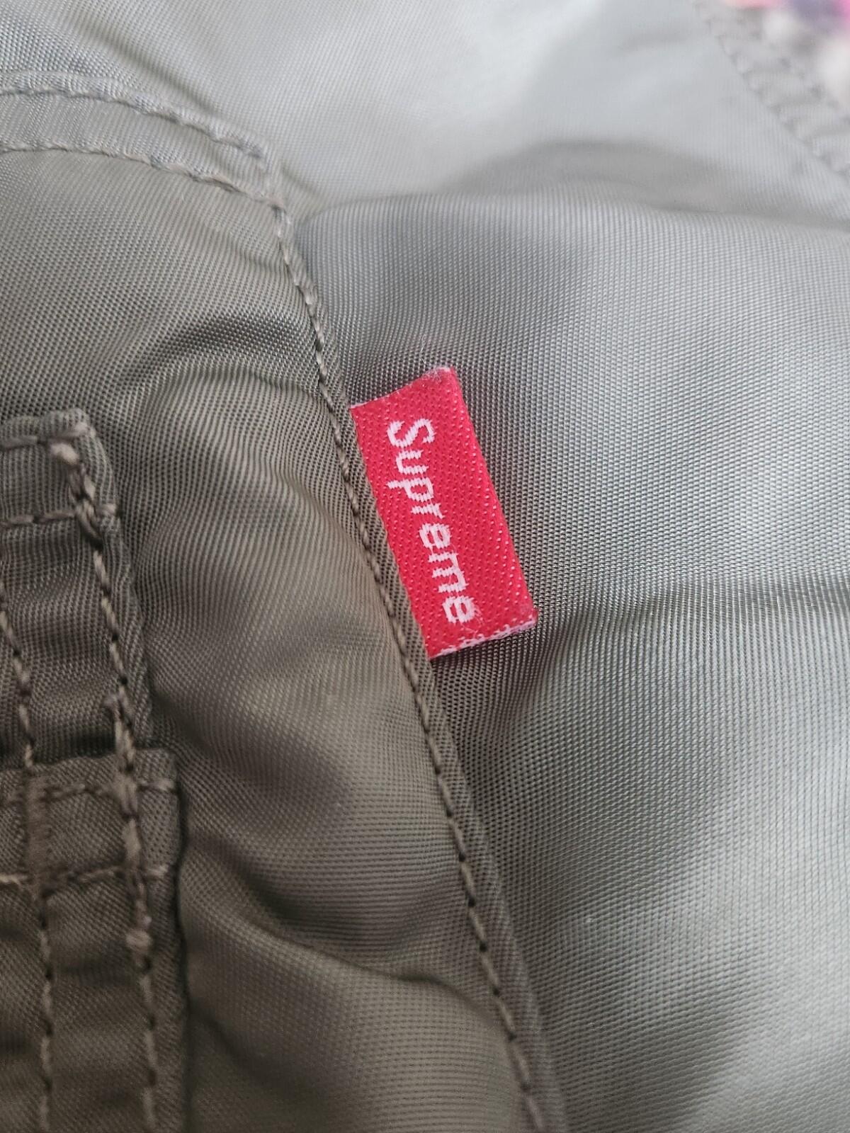 SS16 Supreme Reversible Checkered MA-1 jacket green bomber size M medium satin