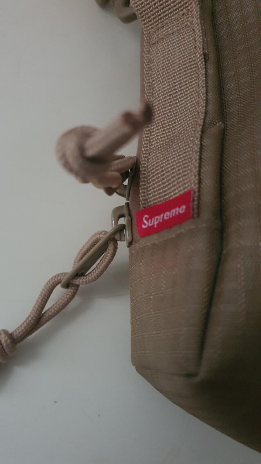 SS21 Supreme tan neck pouch shoulder bag water resistant