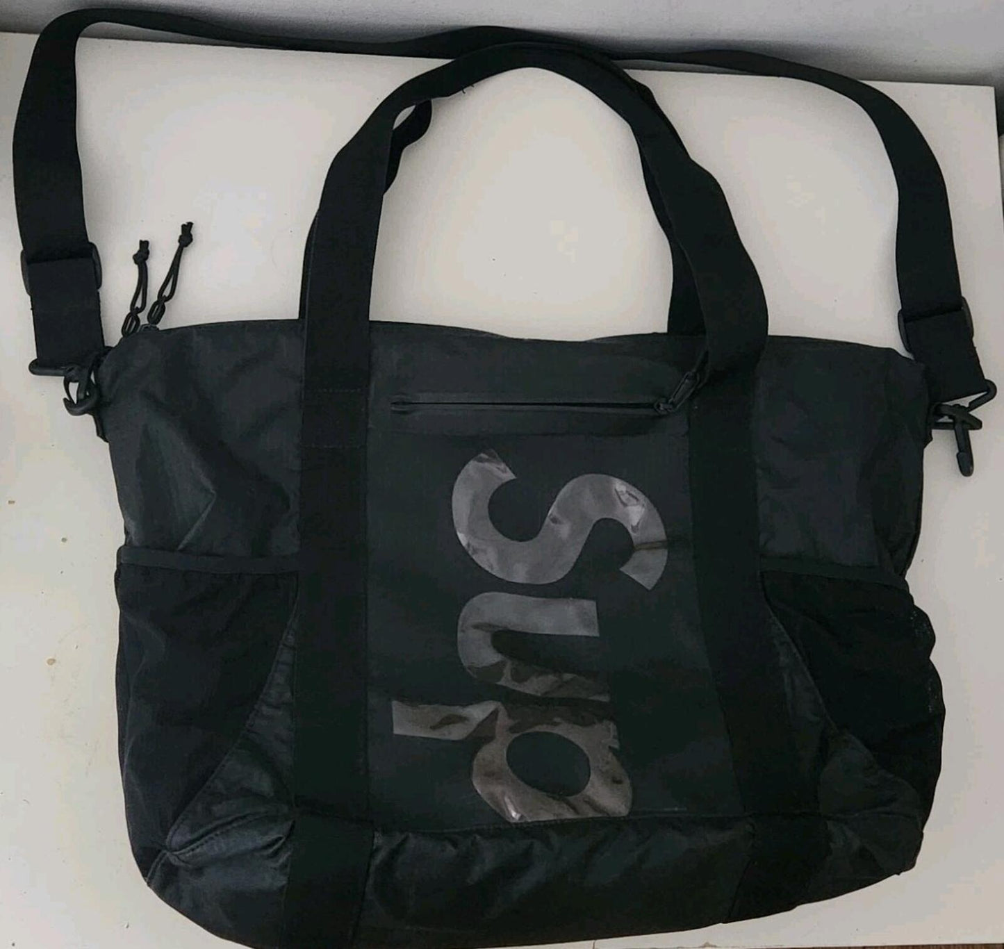 SS21 Supreme zip tote Black Bag Water Resistant Nylon