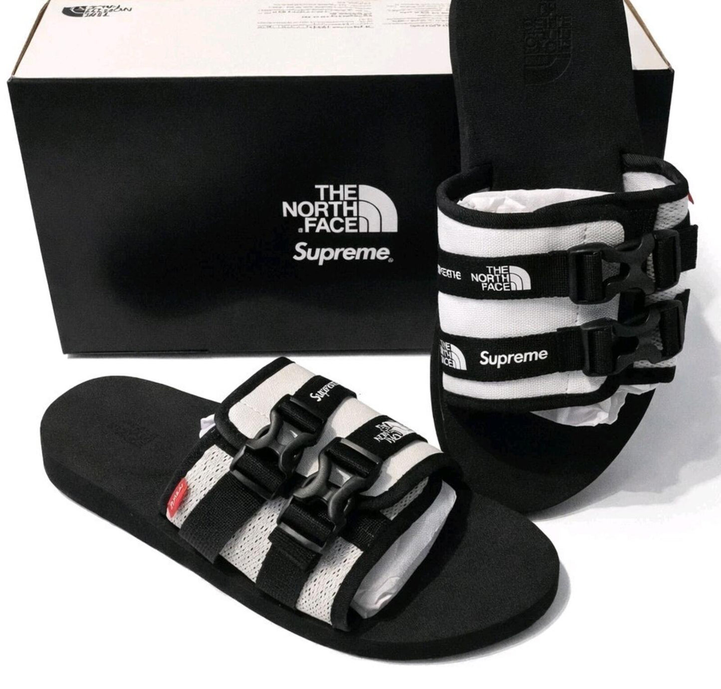 SS22 Supreme The North Face Trekking Sandal Slides Stone White UK 6 US 7 EU 39