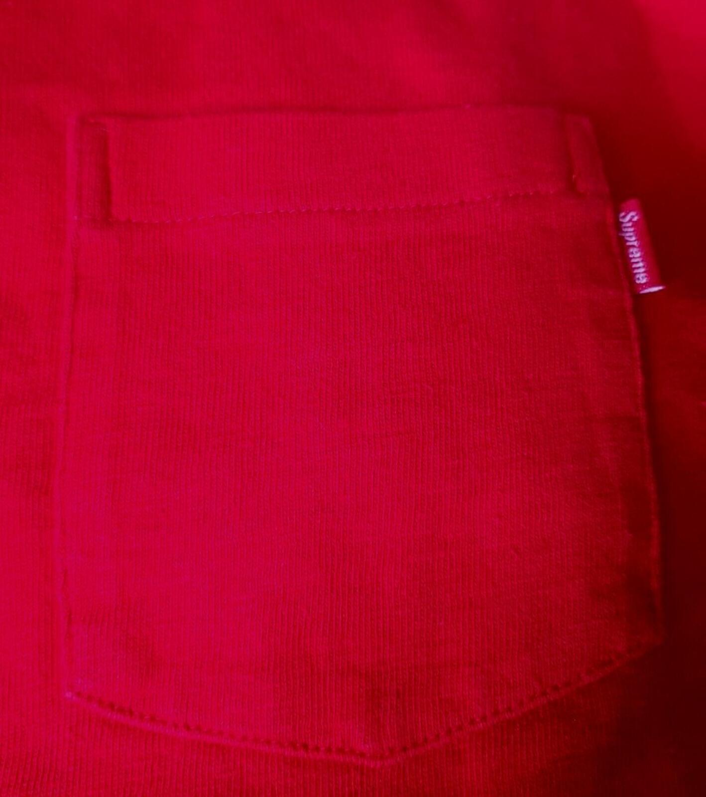 FW19 Supreme L/S Pocket Tee Red Size L