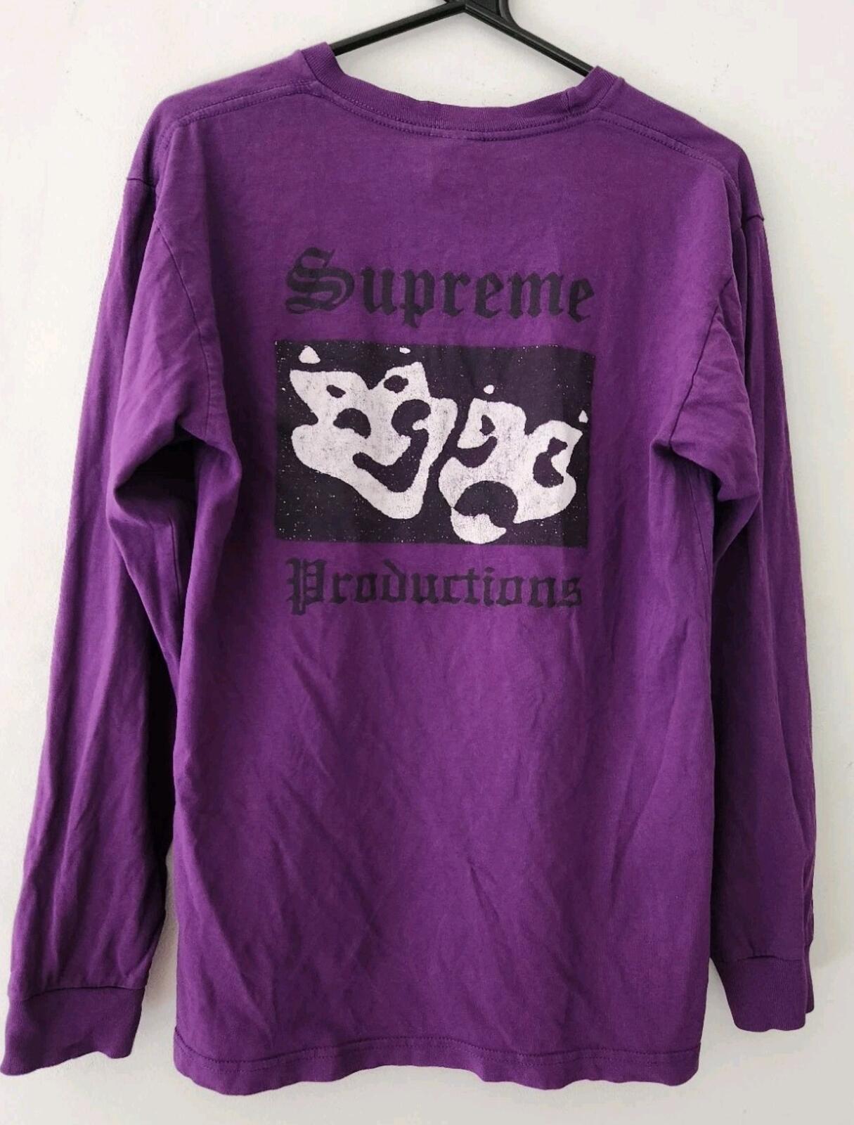 SS16 Supreme Productions Long sleeve Tee Size M Medium Purple Top T-shirt