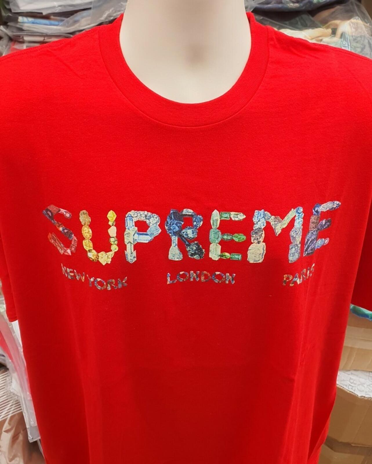 SS18 Supreme Crystals tee red Rocks T-shirt size XL New with tag