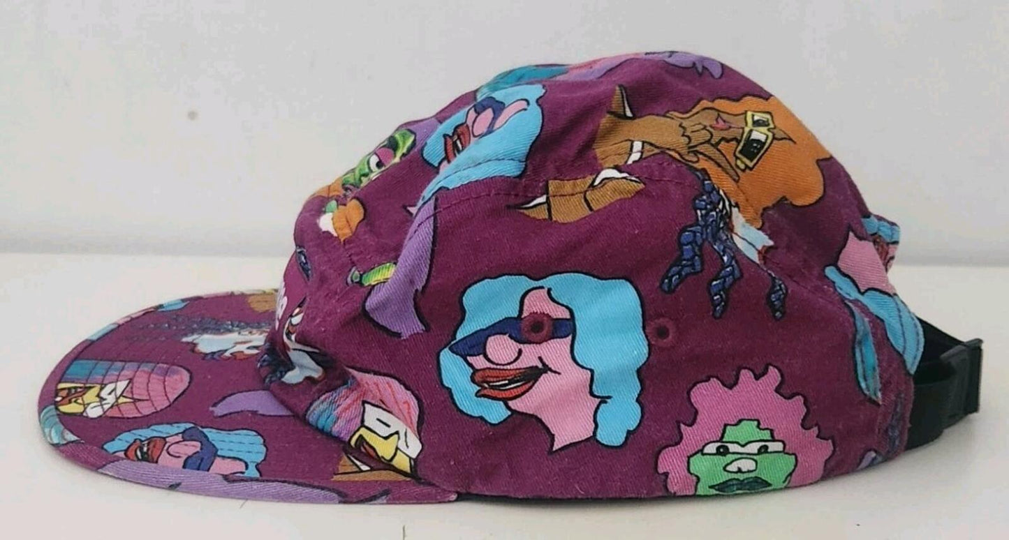 FW17 Supreme Gonz Heads camp cap burgundy box logo Mark Gonzales hat