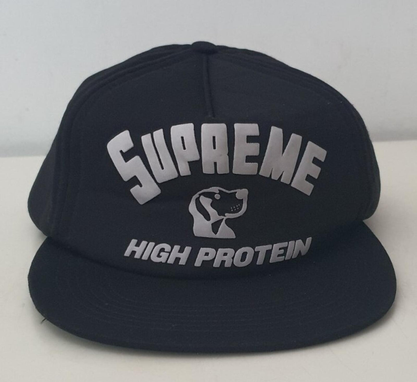 FW17 Supreme High Protein black 5-panel hat cap dog