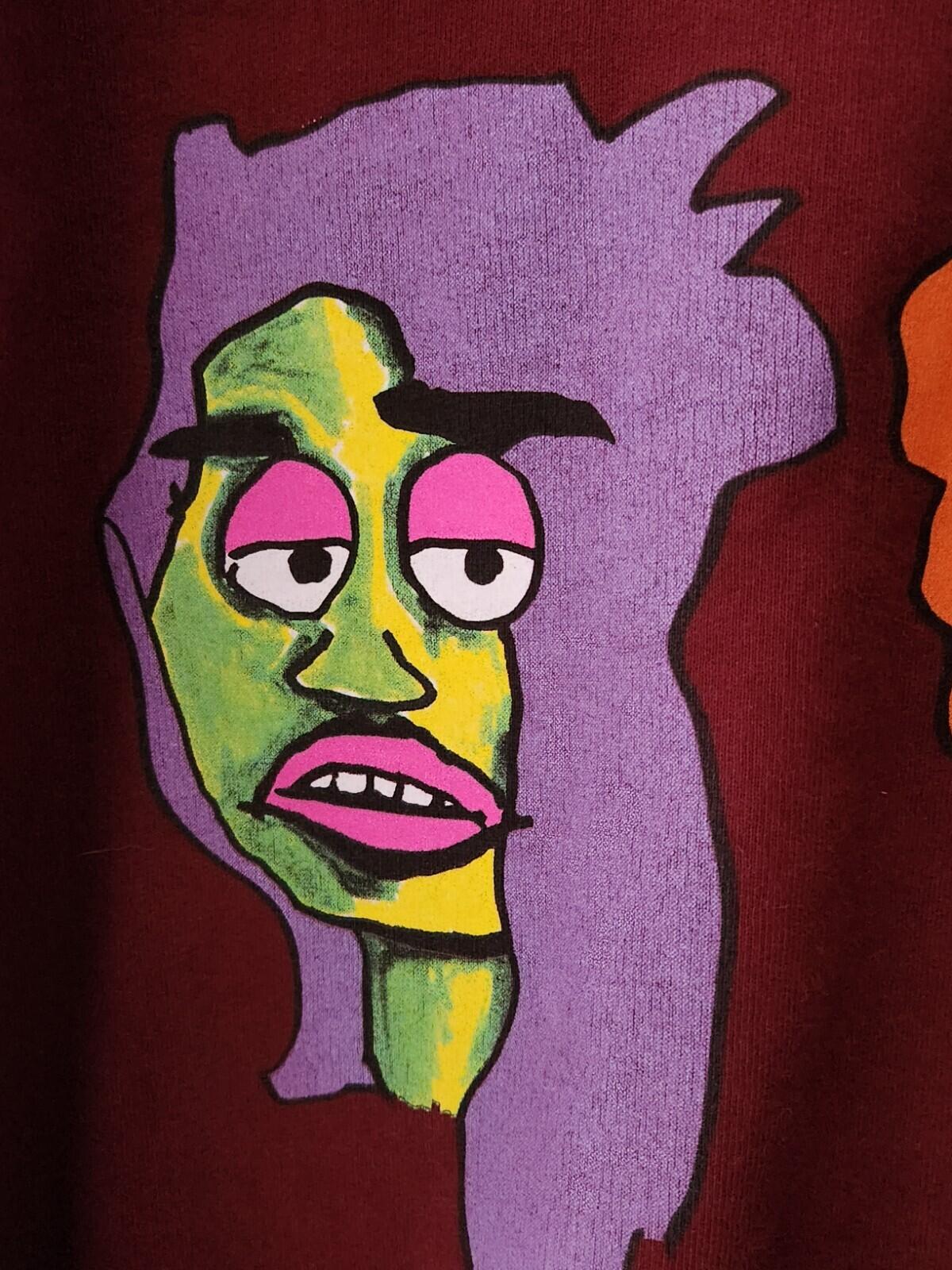 FW17 Supreme Gonz Heads Burgundy crewneck size L large sweatshirt Mark Gonzales