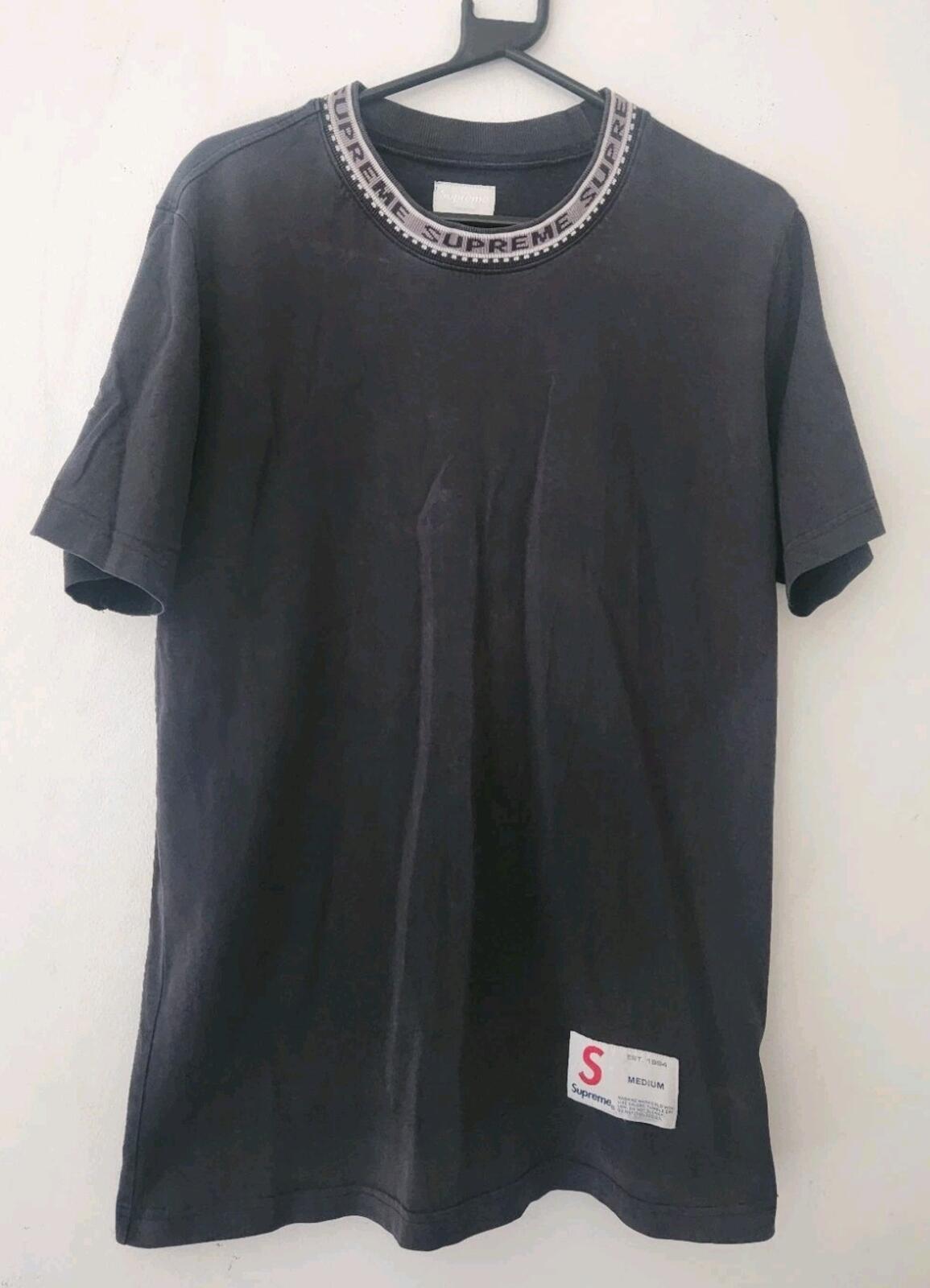 FW15 Supreme Stadium Ringer Top Black Tee size M