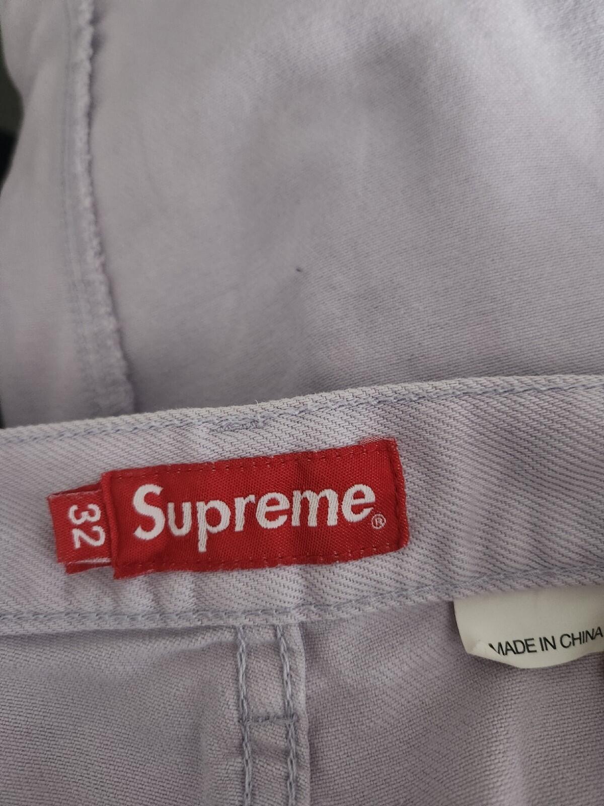 FS22 Supreme Regular Jeans 32 W32 L32 lavendelfarbene Hose Enzymwäsche 13 oz Denim