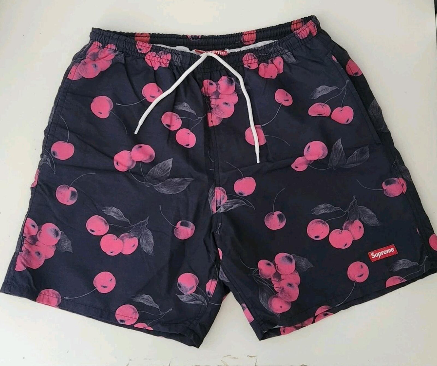 SS19 Supreme Nylon Water Short Black Cherry Swim Nylon Shorts Size S Small