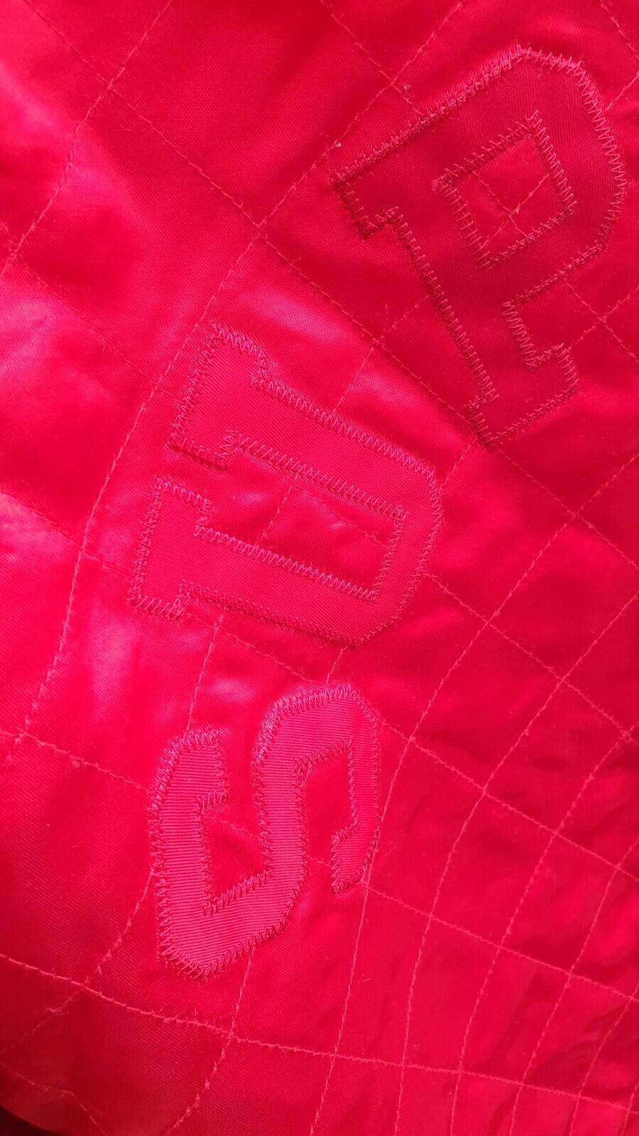 SS15 Supreme Emperor reversible bomber red satin jacket M medium dragon Chinese