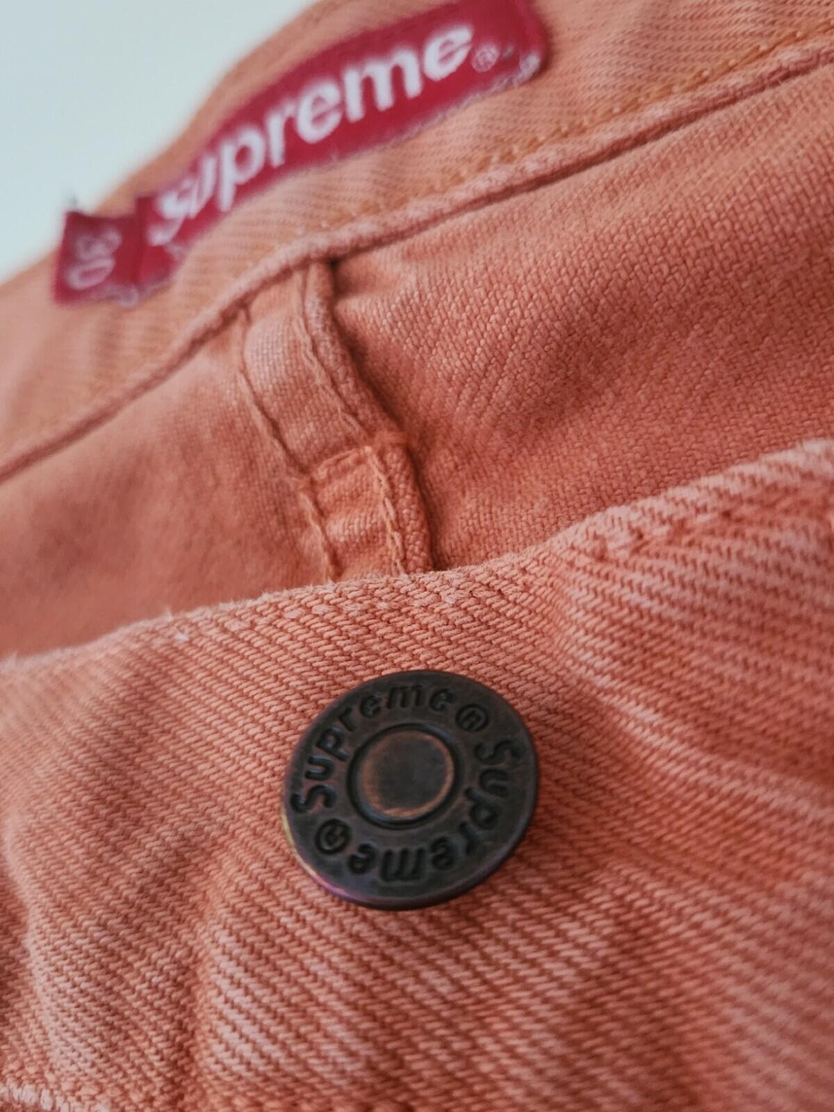 SS18 Supreme washed regular jeans size 30 Orange Trousers W30 L27 star denim