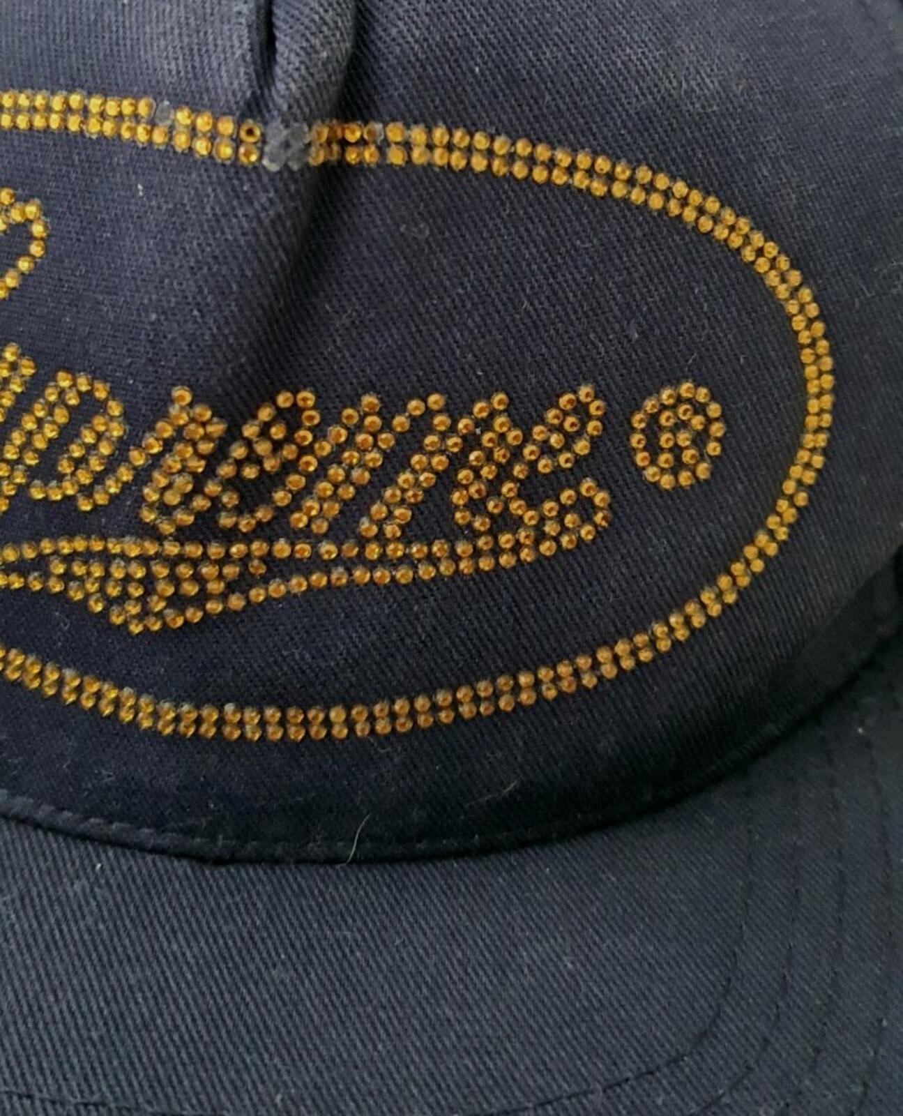 FW17 Supreme Studded Script Logo 5-Panel-Cap Blau Cap Navy